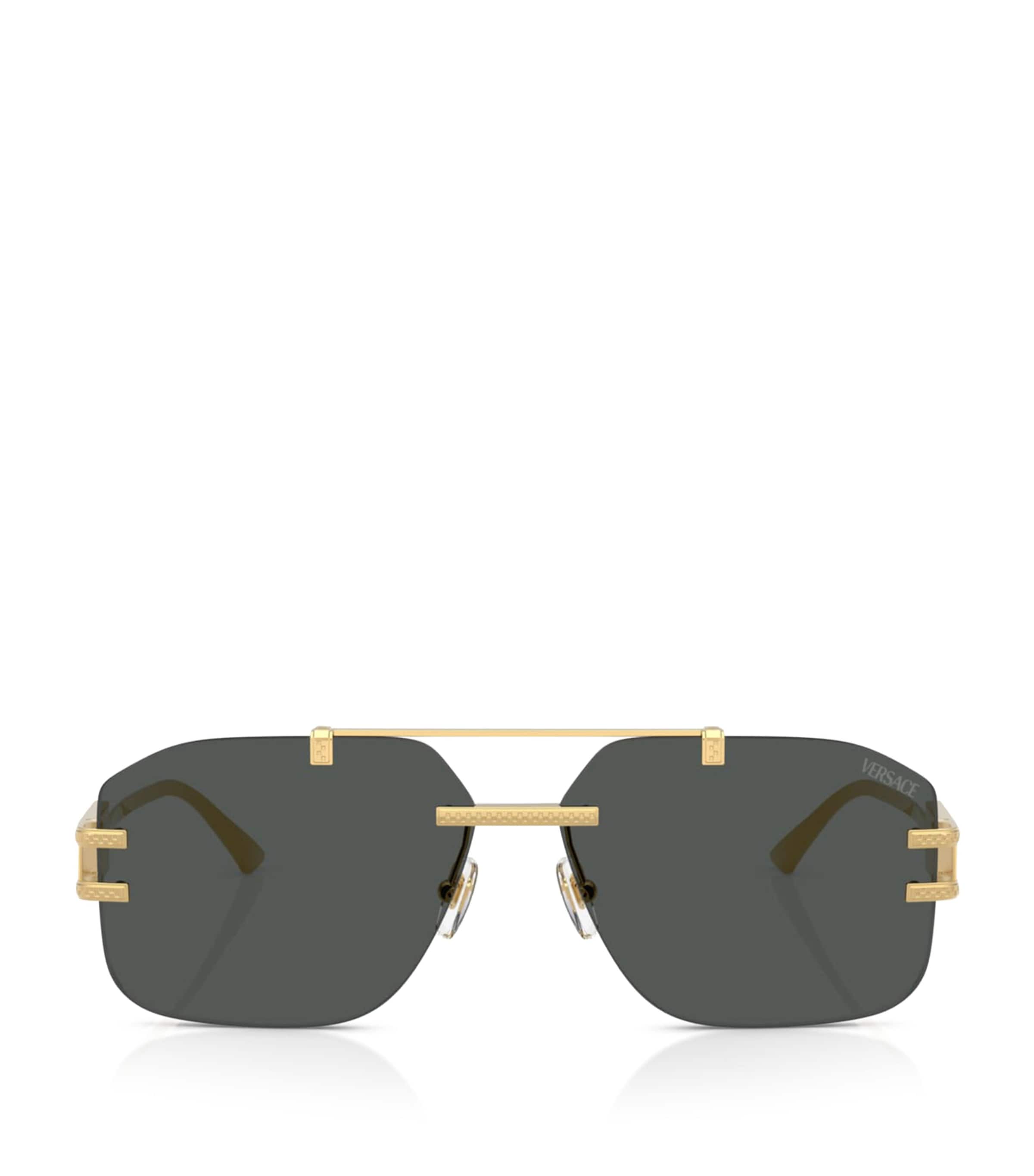 Versace Irregular Square Sunglasses Gold Image 1