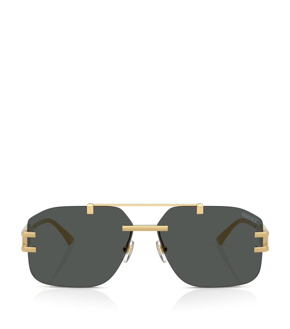 Versace Irregular Square Sunglasses Gold Image 1
