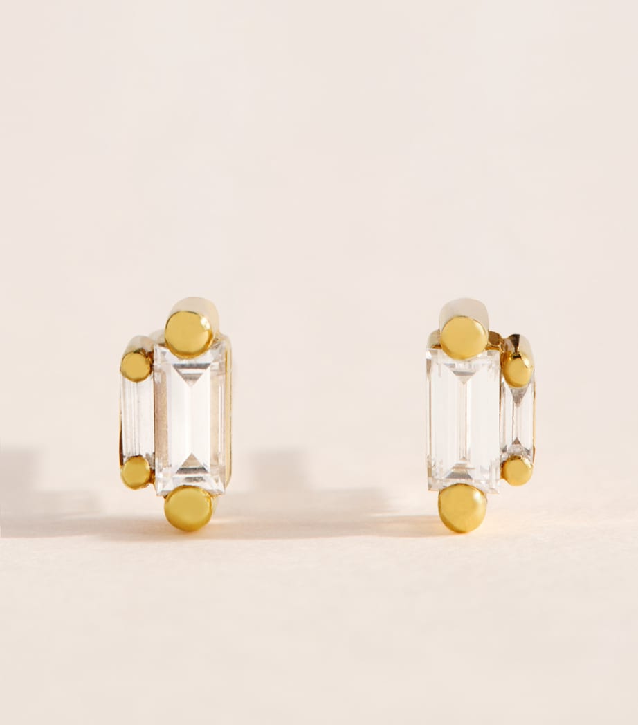 Suzanne Kalan Yellow Gold and Diamond Bold Stud Earrings Yg/wd Image 1