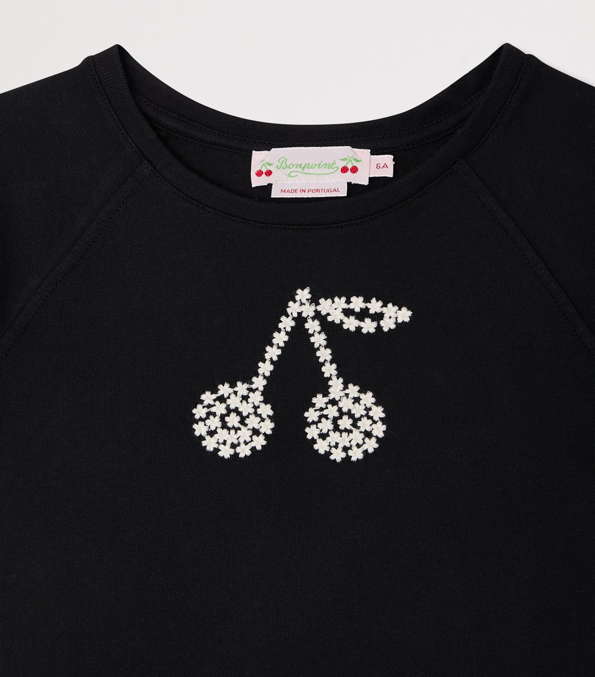 Bonpoint Cotton Cherry T-Shirt (10-14 Years) Faux Noir Image 3