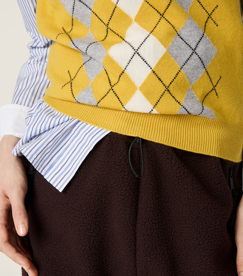 Cashmere Argyle Sweater Vest F0010 Image 3
