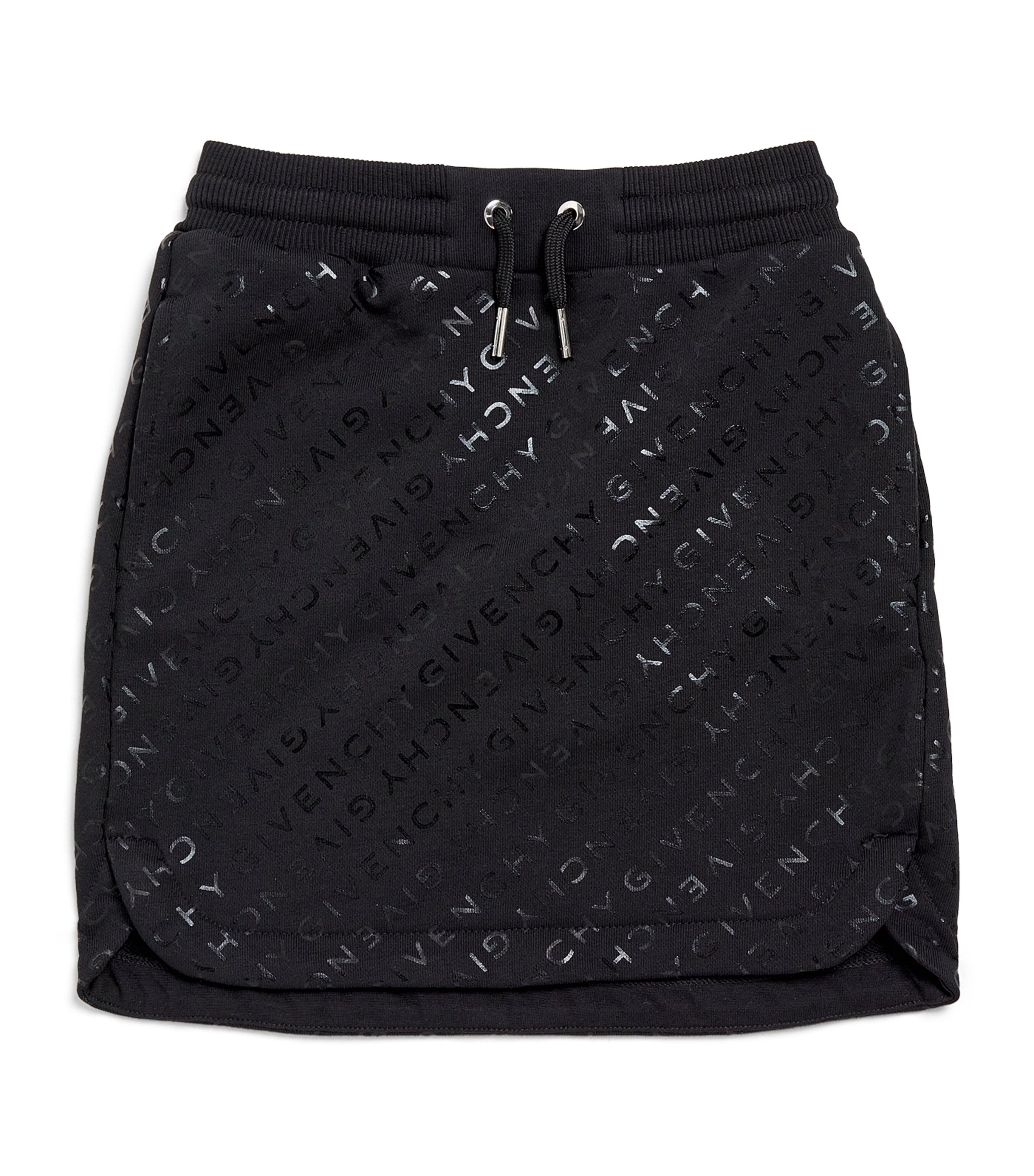 Givenchy Kids' Logo Drawstring Skirt In Black