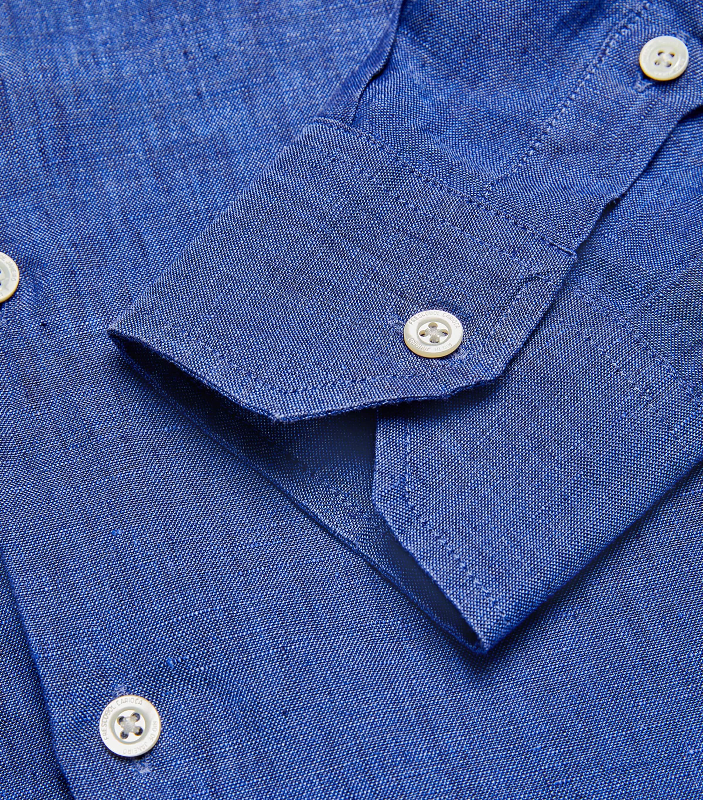 Linen Antonio Shirt NAVY Image 5