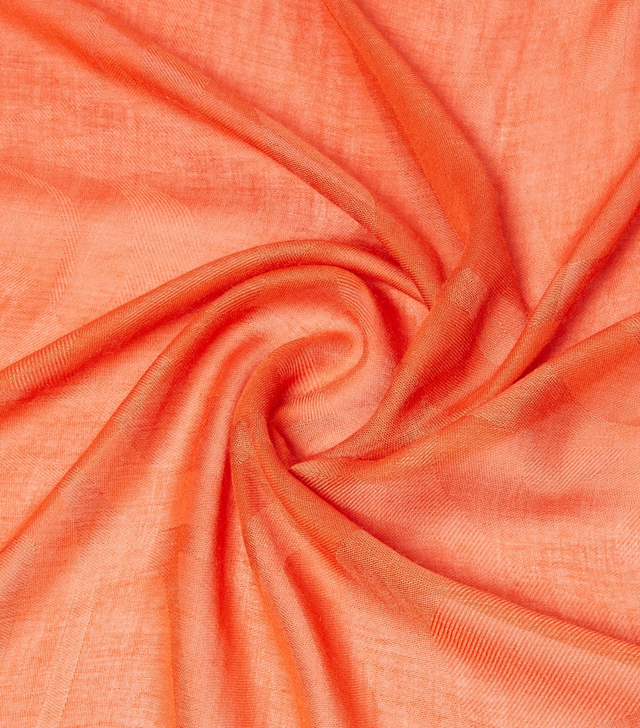 Monogram Square Scarf CORAL Image 3