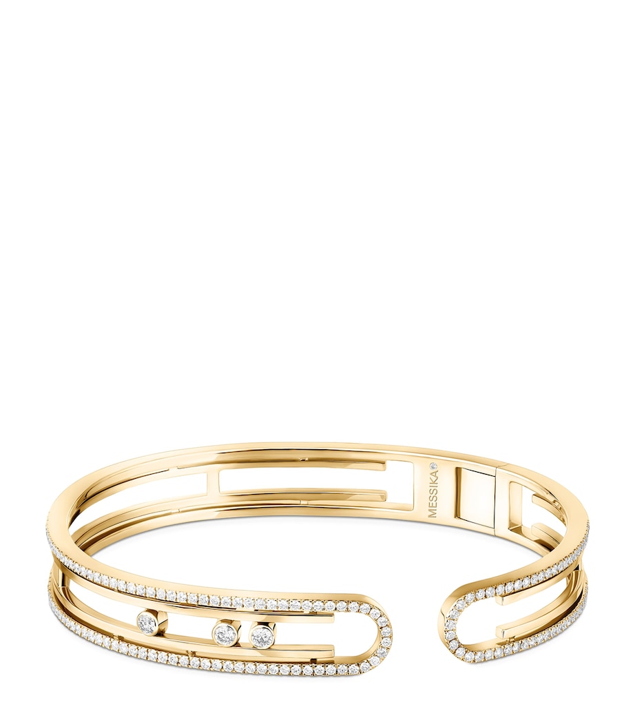 Messika Move 10th Birthday Yellow Gold and Diamond Bangle (0.91ct) Yellow Gold Image 1