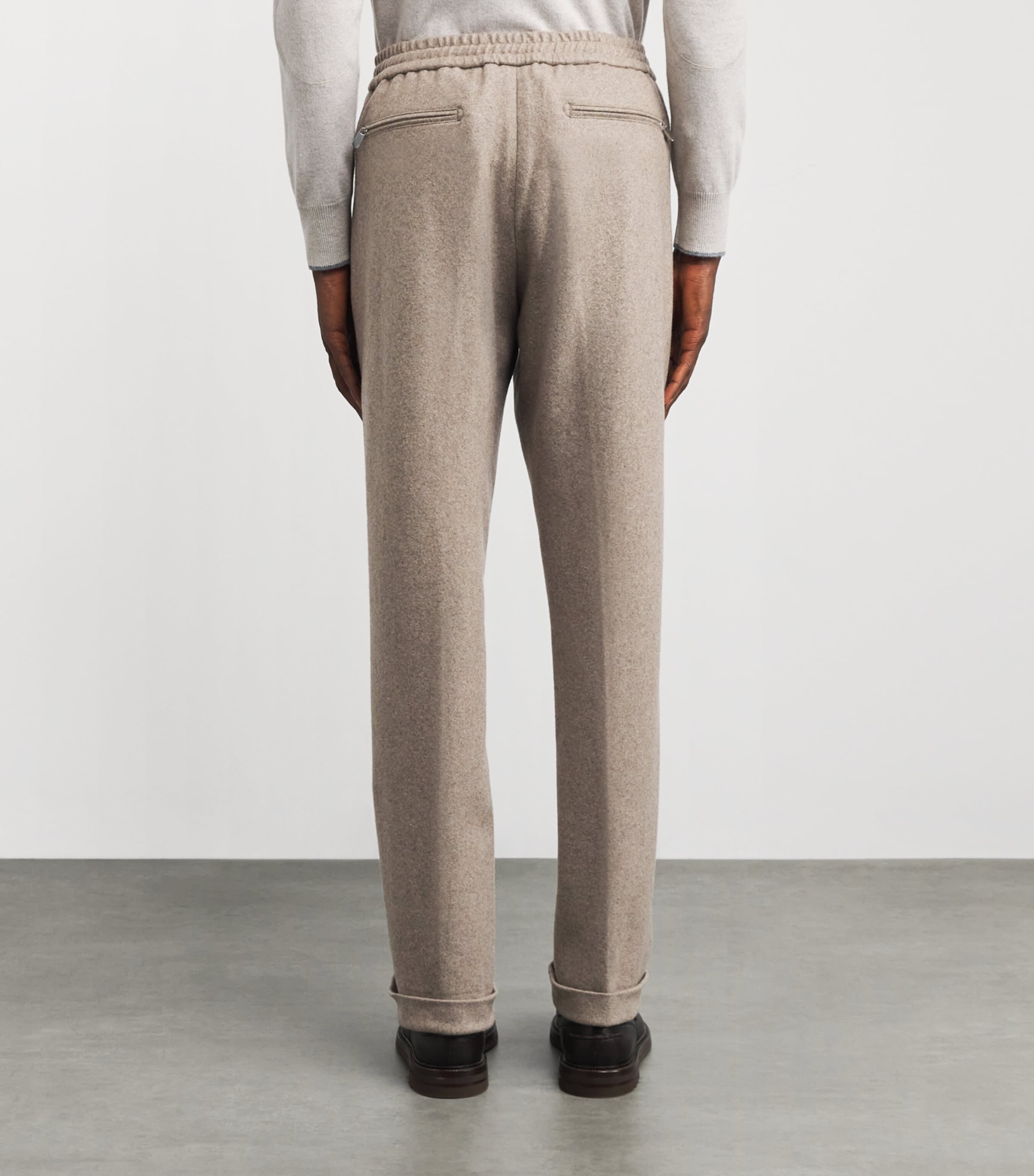 Marco Pescarolo Mens Cashmere Sweatpants Beige Image 4