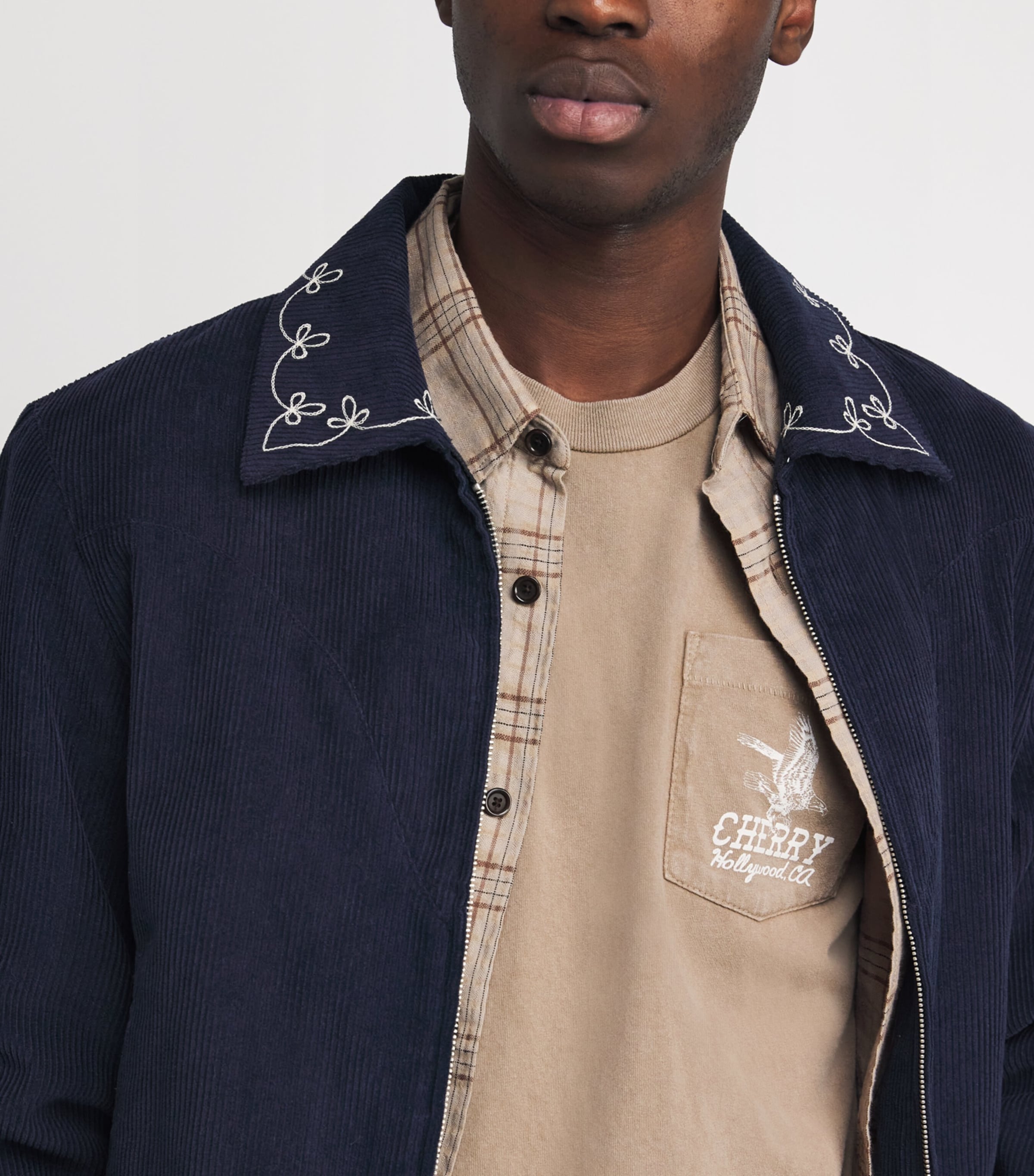 Cotton Hollywood Print T-Shirt TAN Image 6