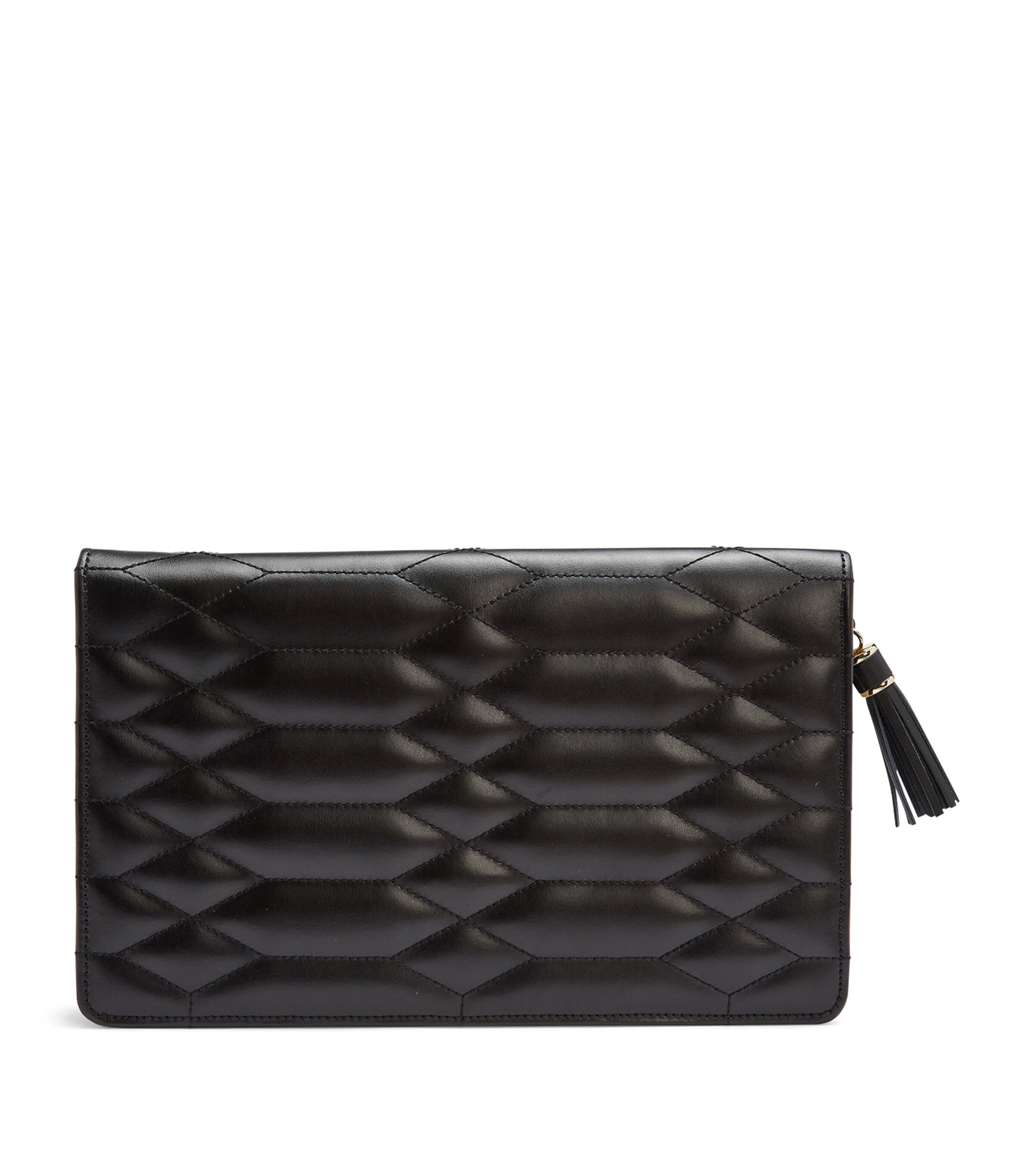 WOLF Large Leather Caroline Jewellery Portfolio Black Image 1