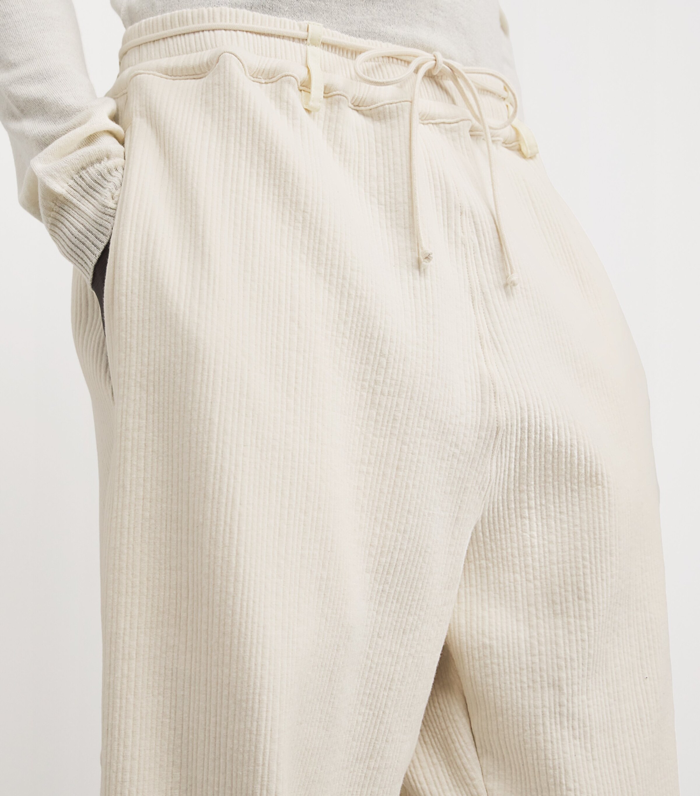 MORDECAI Mens Cotton Ribbed Straight Sweatpants Image 6