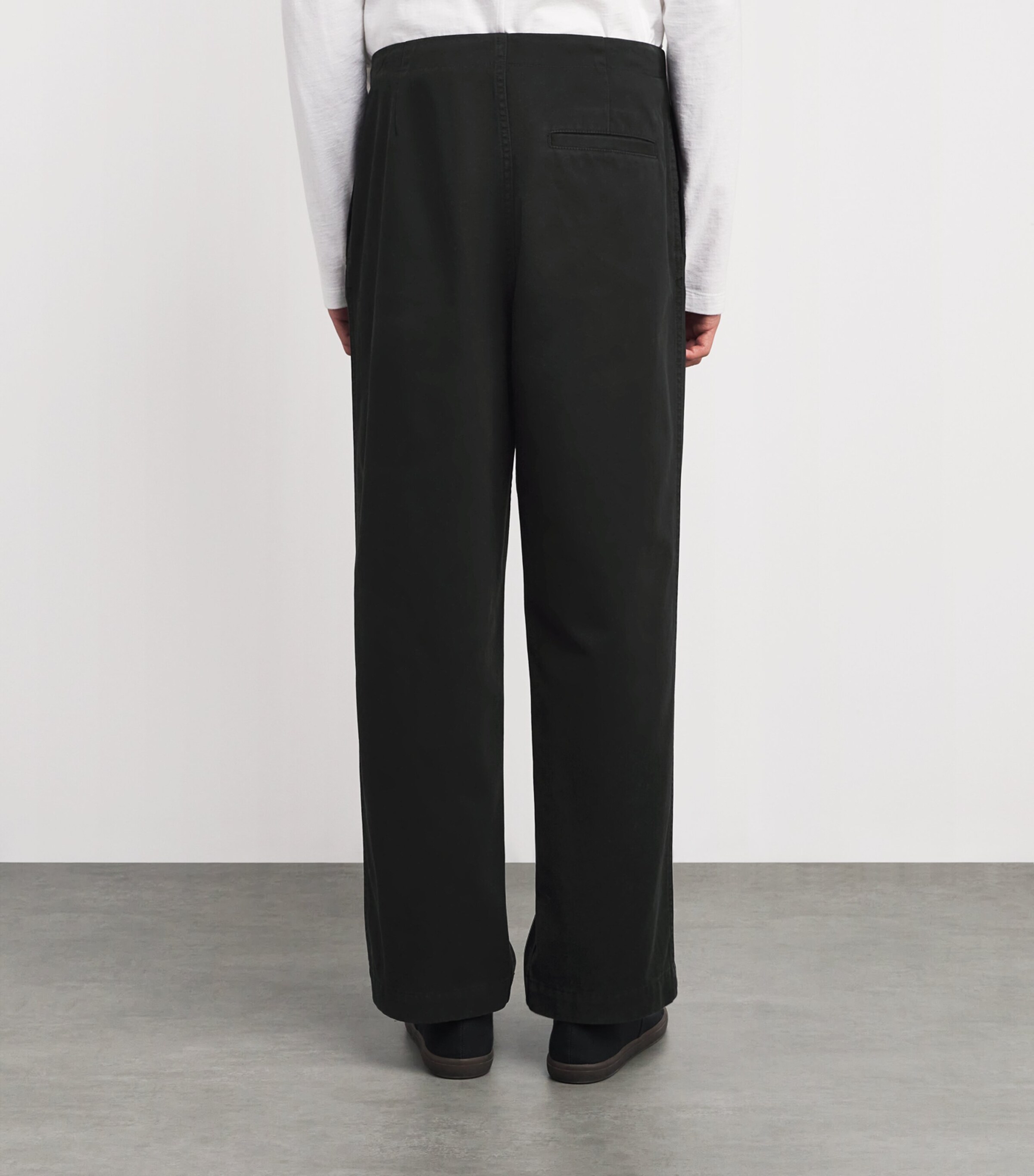 The Row Mens Time Cotton Trousers Black Image 4