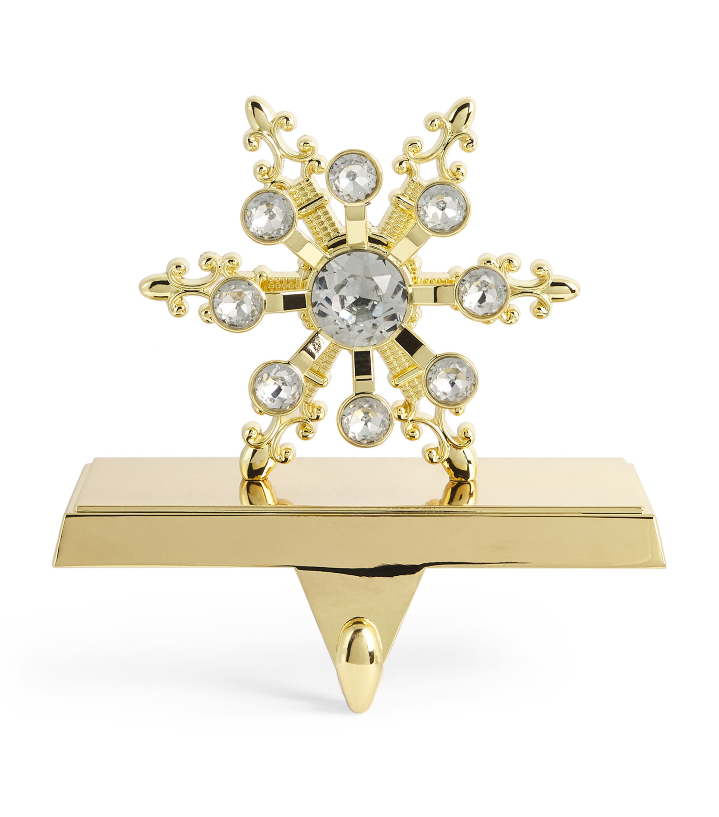 Snowflake Stocking Hook GOLD Image 1