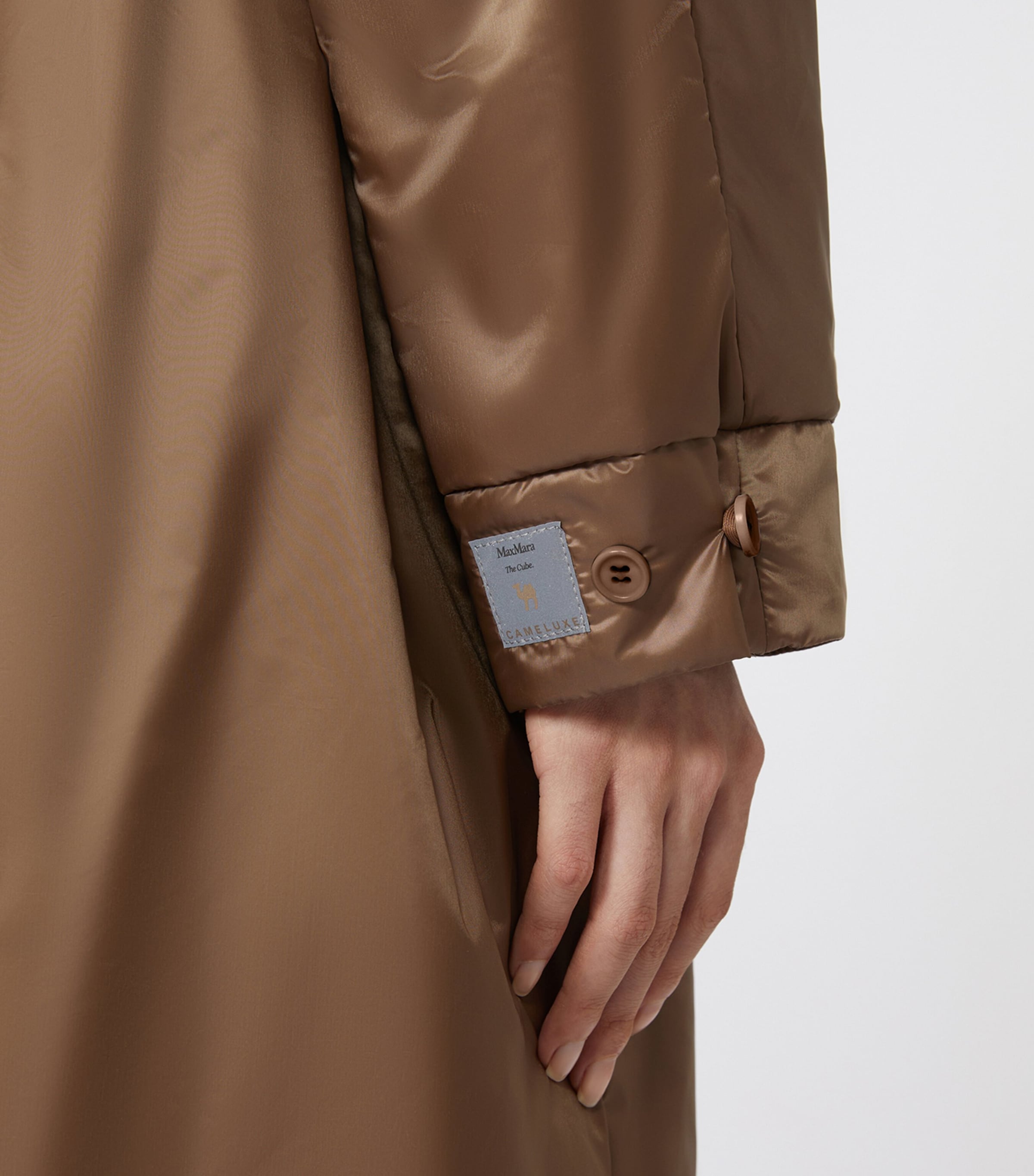 Water-Repellent Padded Coat TOBACCO Image 6