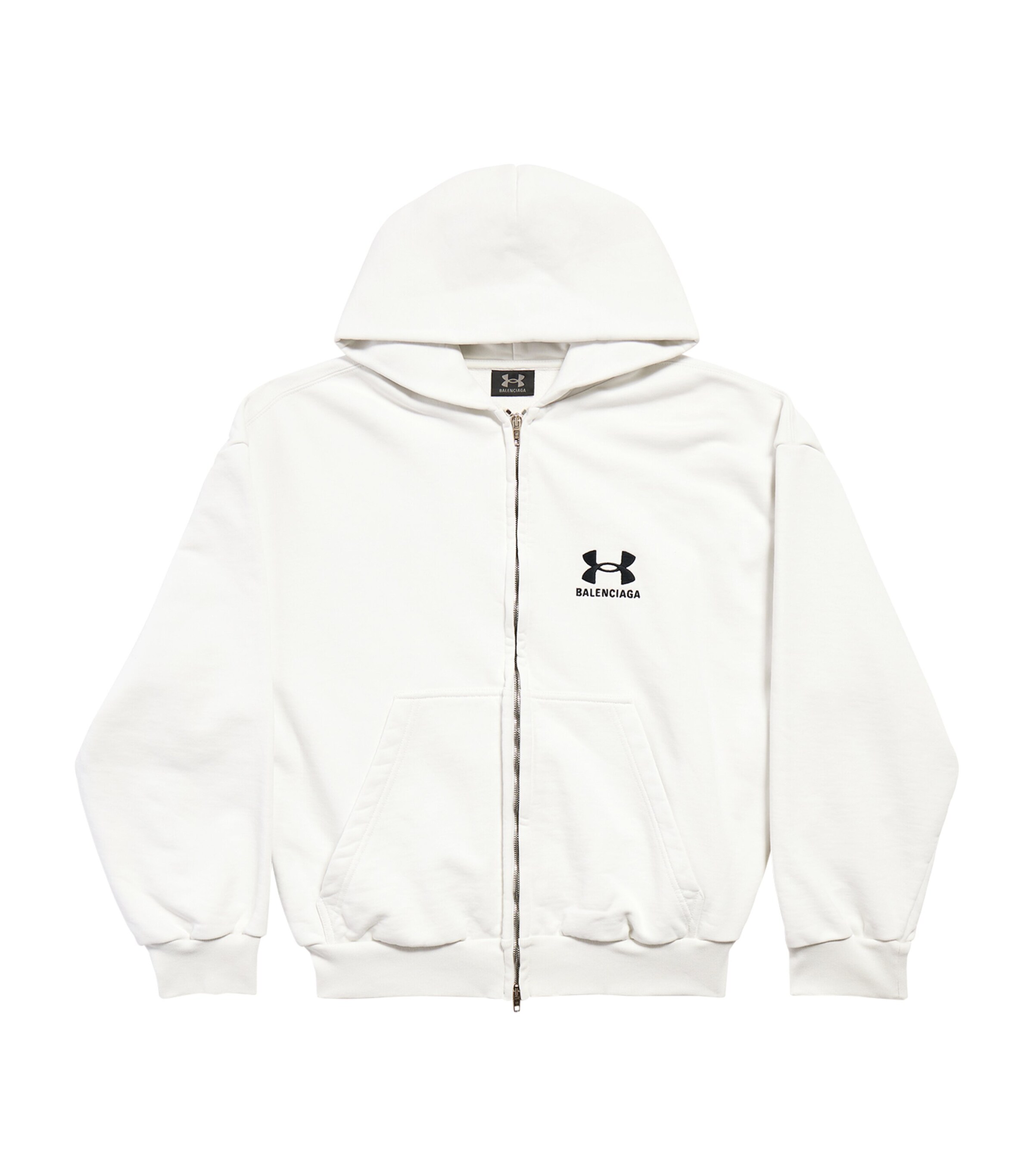 Balenciaga White x Under Armour Zip-Up Hoodie | Harrods US