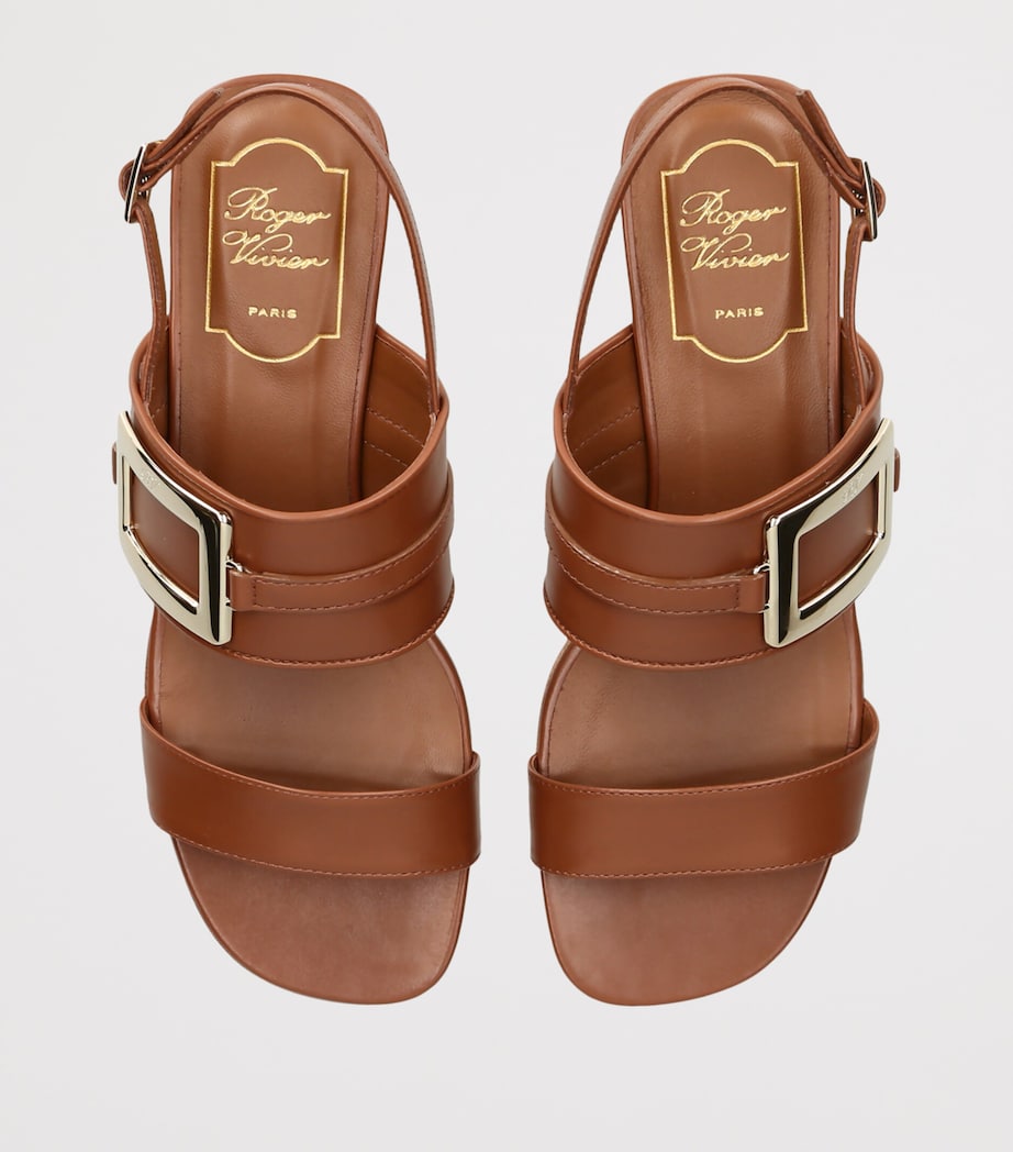Roger Vivier Leather Belle Vivier Sandals 20 Brown Image 3