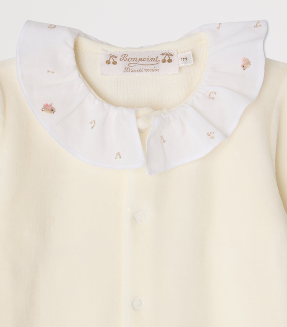 Bonpoint Embroidered All-In-One (1-18 Months) Blanc Lait Image 3