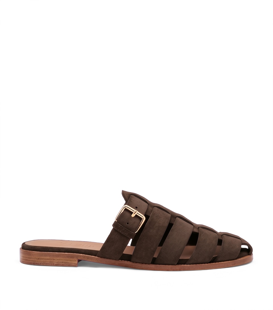 Malone Souliers Suede Theresa Mules Tobacco