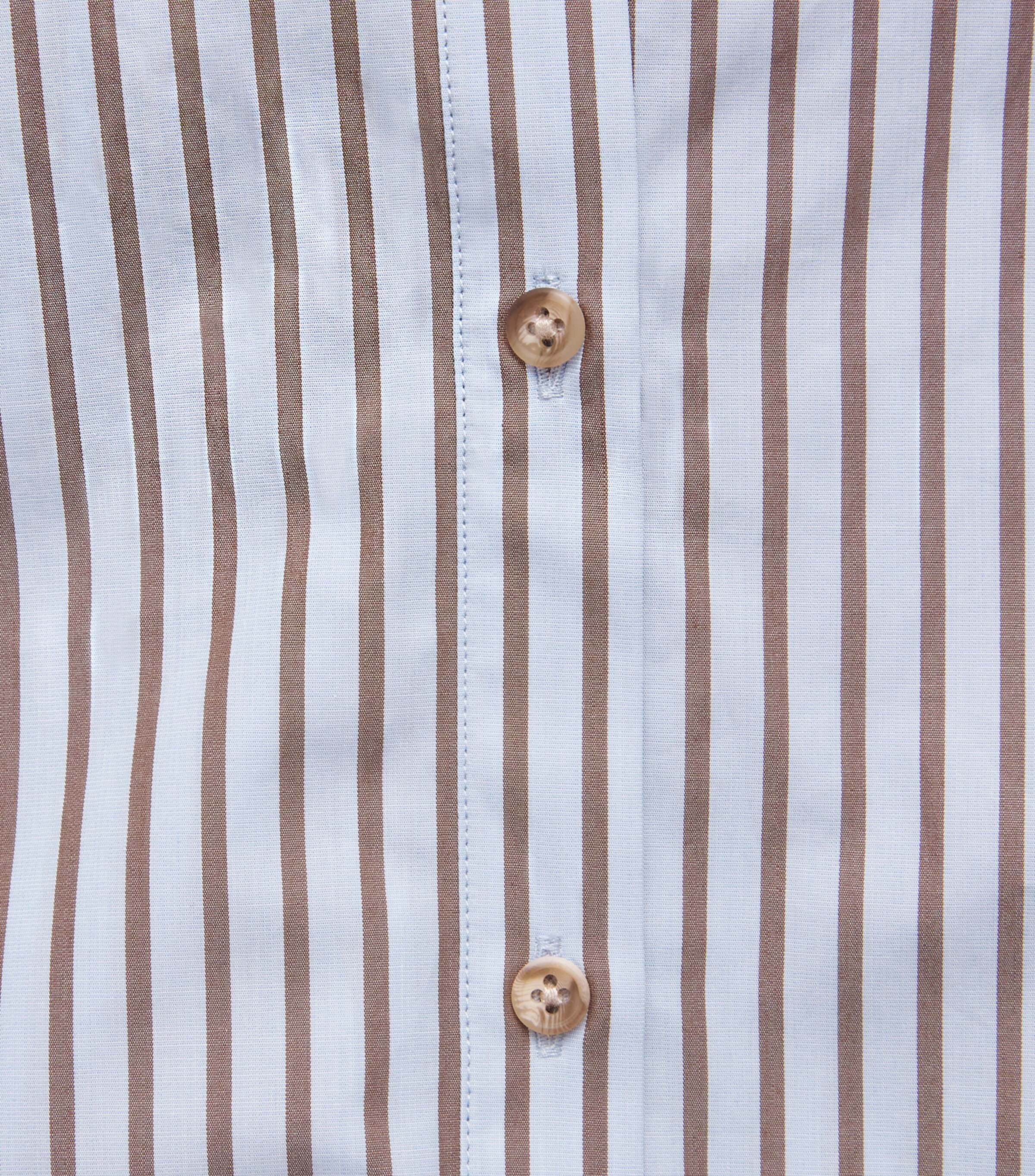 ME+EM Womens Cotton Stripe Relaxed Forever Shirt Blue/chocolate Image 2