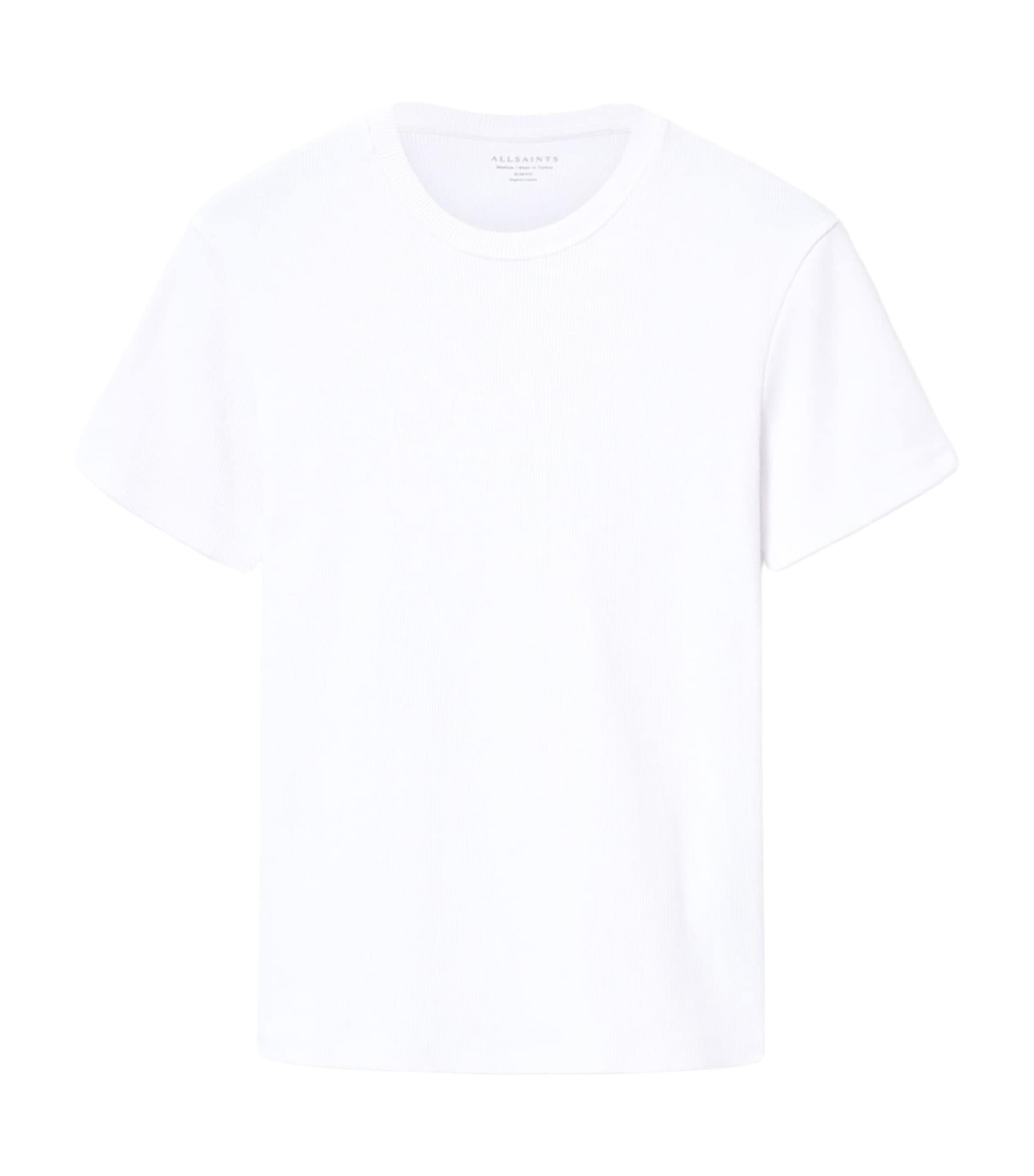 AllSaints Mens Organic Cotton-Blend Theo T-Shirt Optic White Image 1