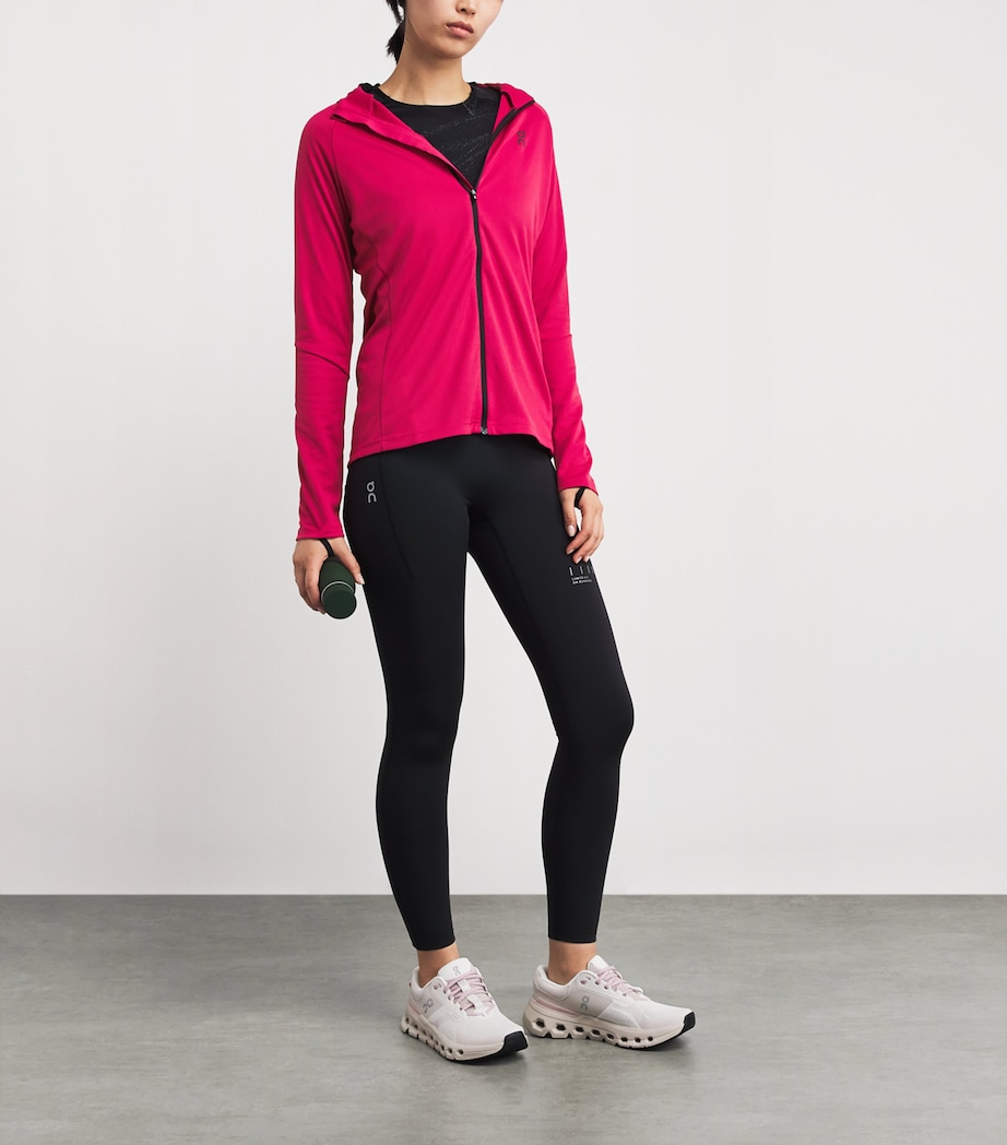 Zip-Up Climate Hoodie GRENADINE Image 2