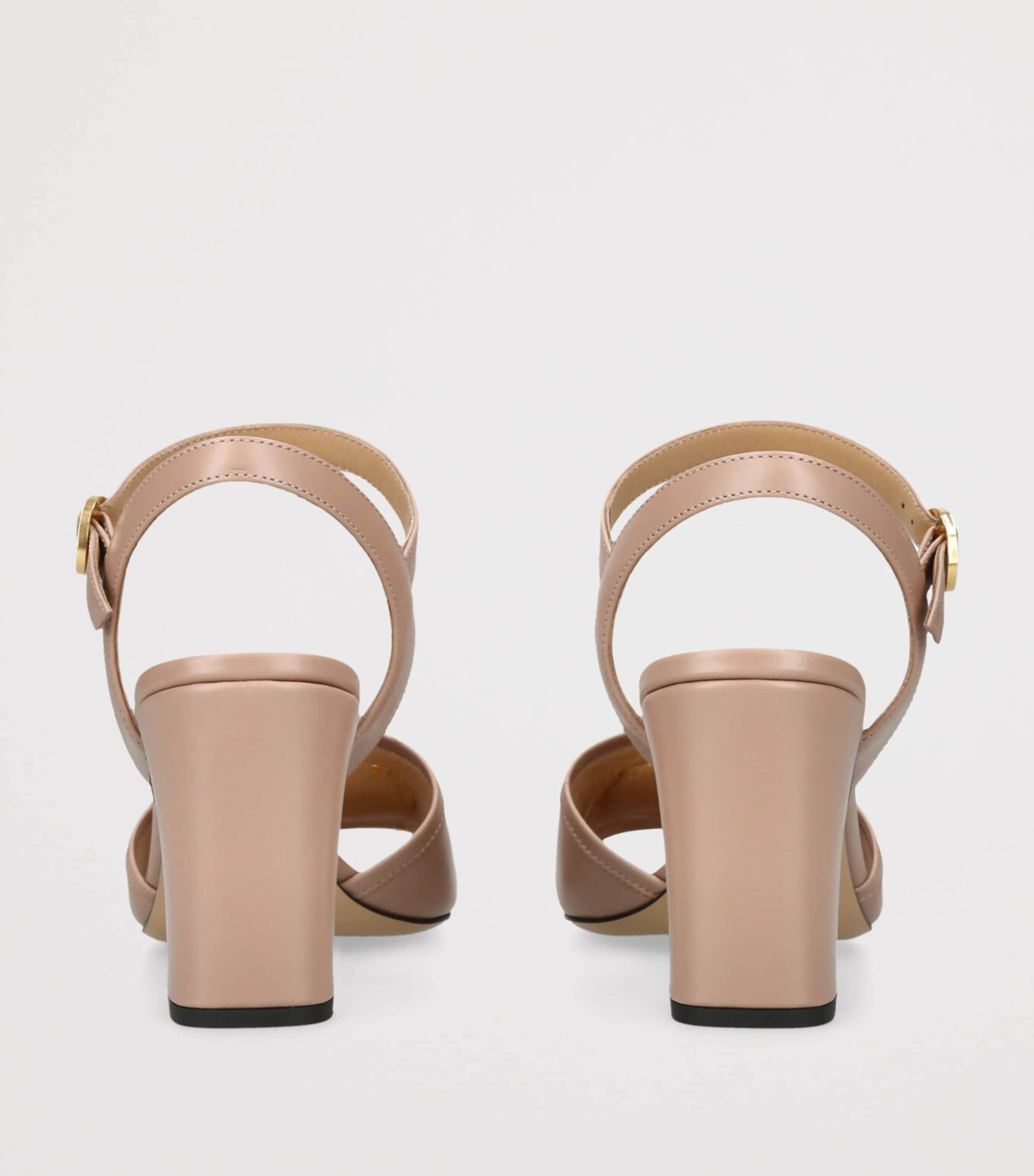Valentino Garavani Leather VLogo Signature Heeled Sandals 75