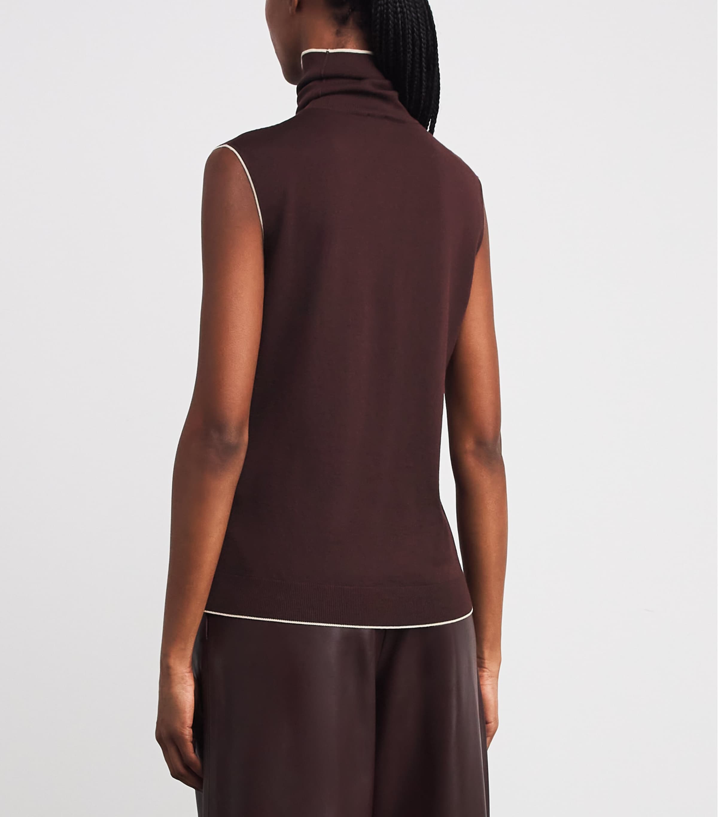 Wool Sleeveless Top MOSTO, SABBIA Image 4