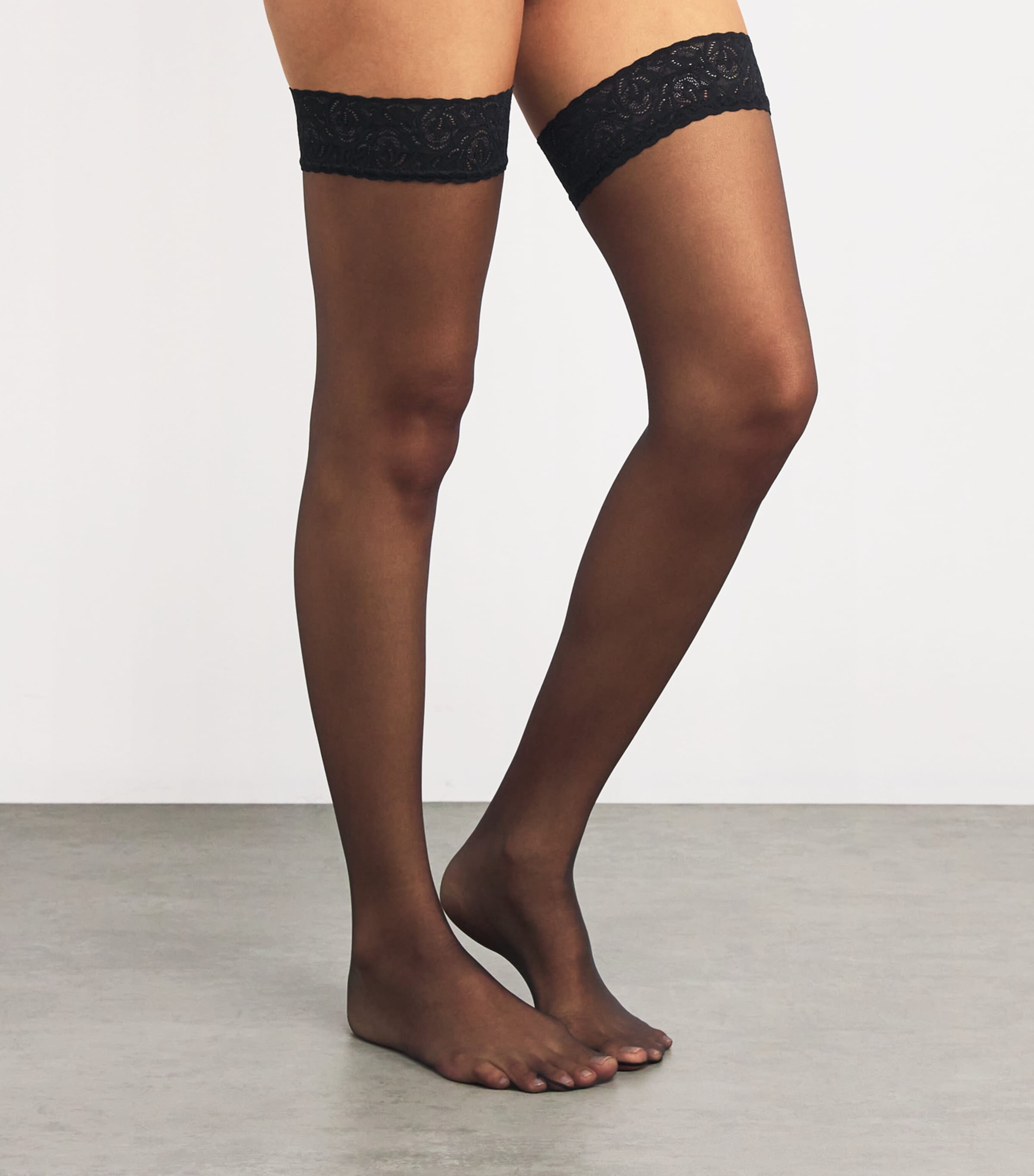 Falke Womens Shelina Stay Ups Black Image 2