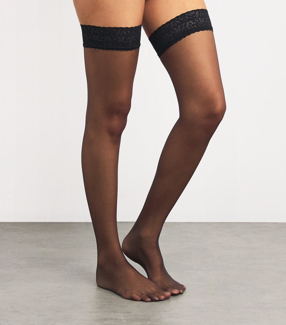 Falke Womens Shelina Stay Ups Black Image 2