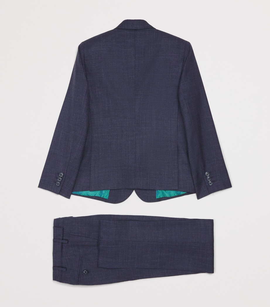 Stefano Ricci Kids Wool-Silk-Linen 2-Piece Suit (8-16 Years) Navy Image 2