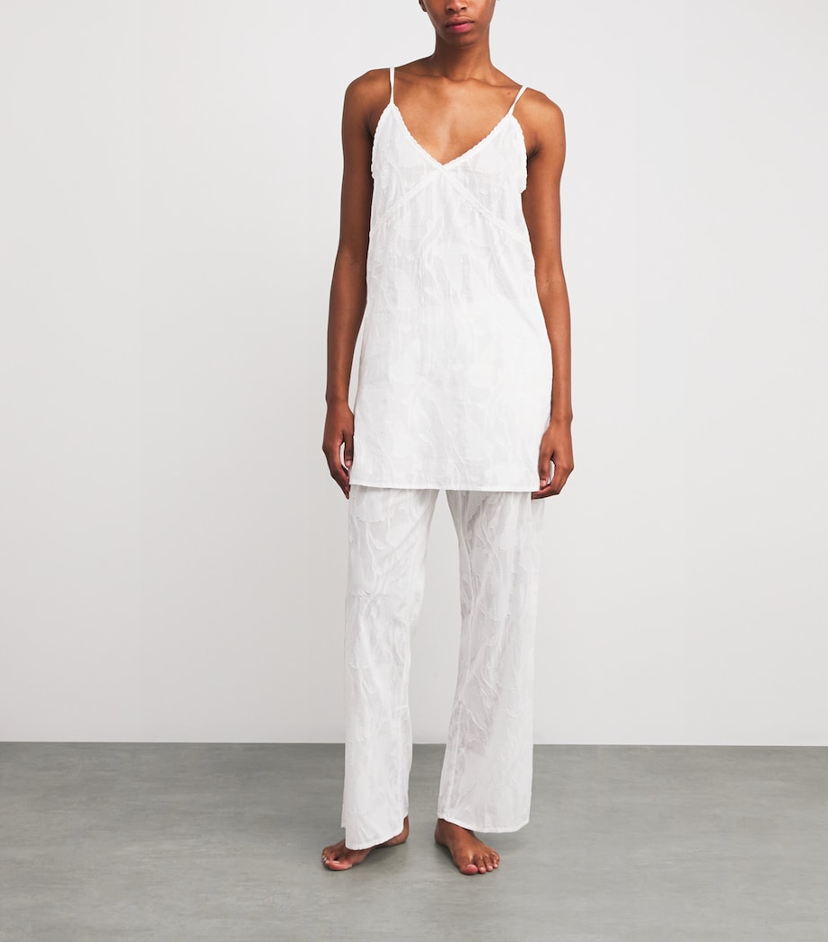 Floral Jacquard Pyjama Trousers OFF WHITE Image 2