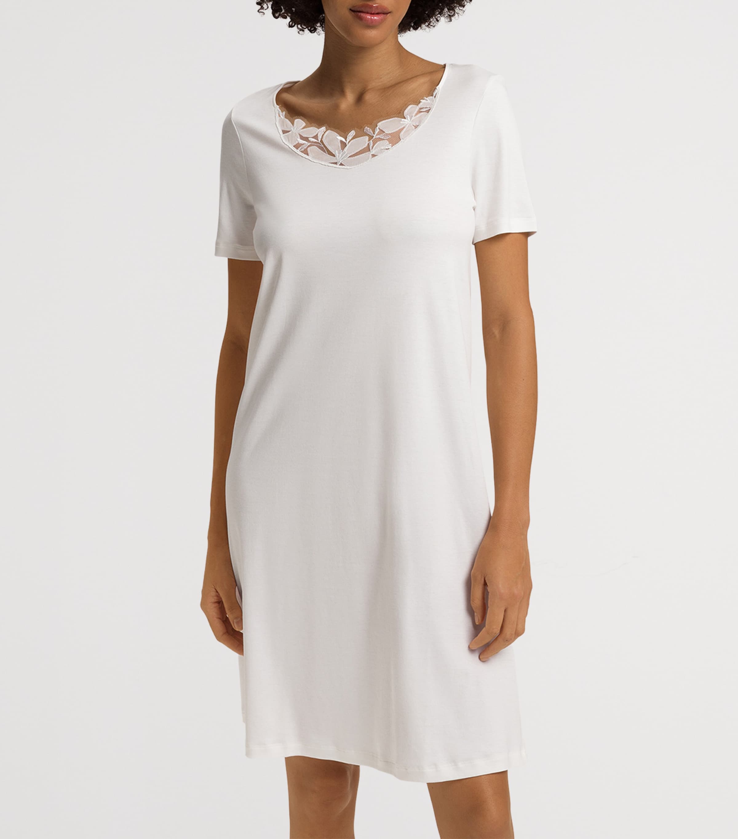 Hanro Cotton Short-Sleeve Kalea Nightdress | Women Clothing | Nightwear | Nightdresses | Pyjamas | Designers | Hanro Hanro Cotton Short-Sleeve Kalea Nightdress | Women Clothing | Nightwear | Nightdresses | Pyjamas | Designers | Hanro