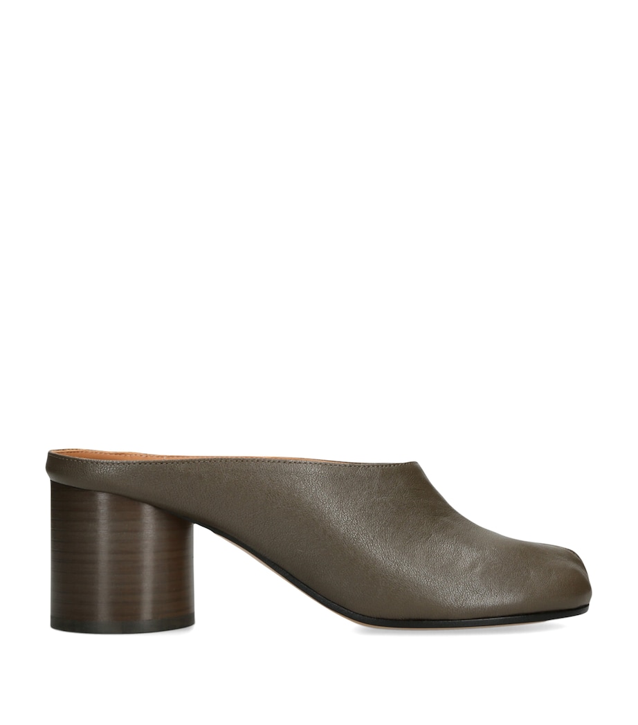 Leather Tabi Heeled Mules 60 MID BROWN Image 1