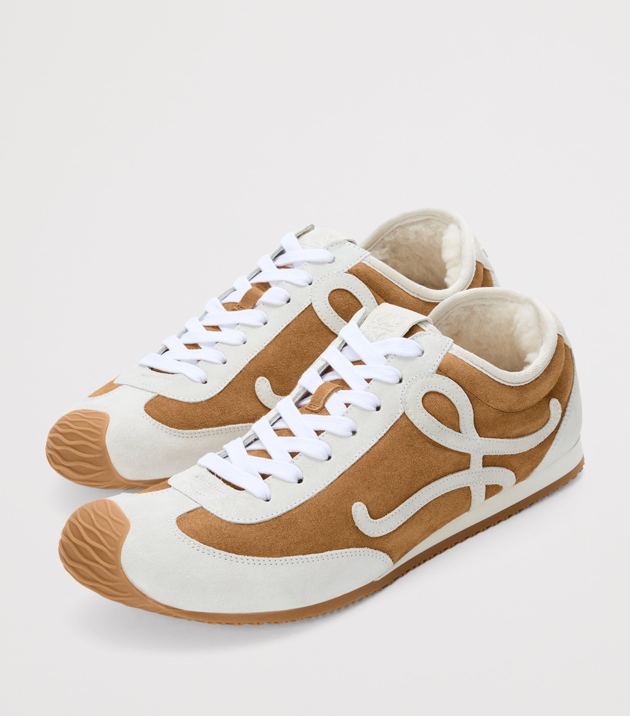 Shearling Ballet Runner 2.0 Sneakers TAN/WHITE Image 3