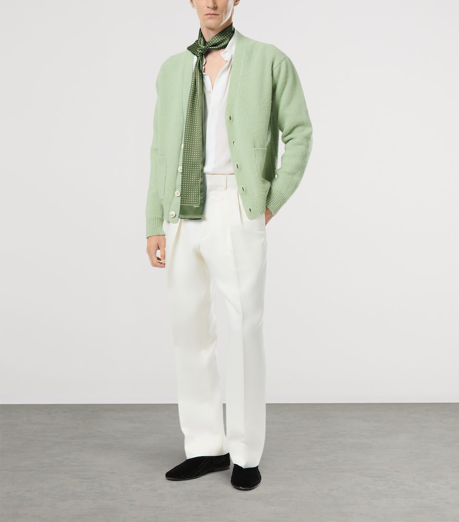 Silk Polka Dot Print Scarf GAV Image 4