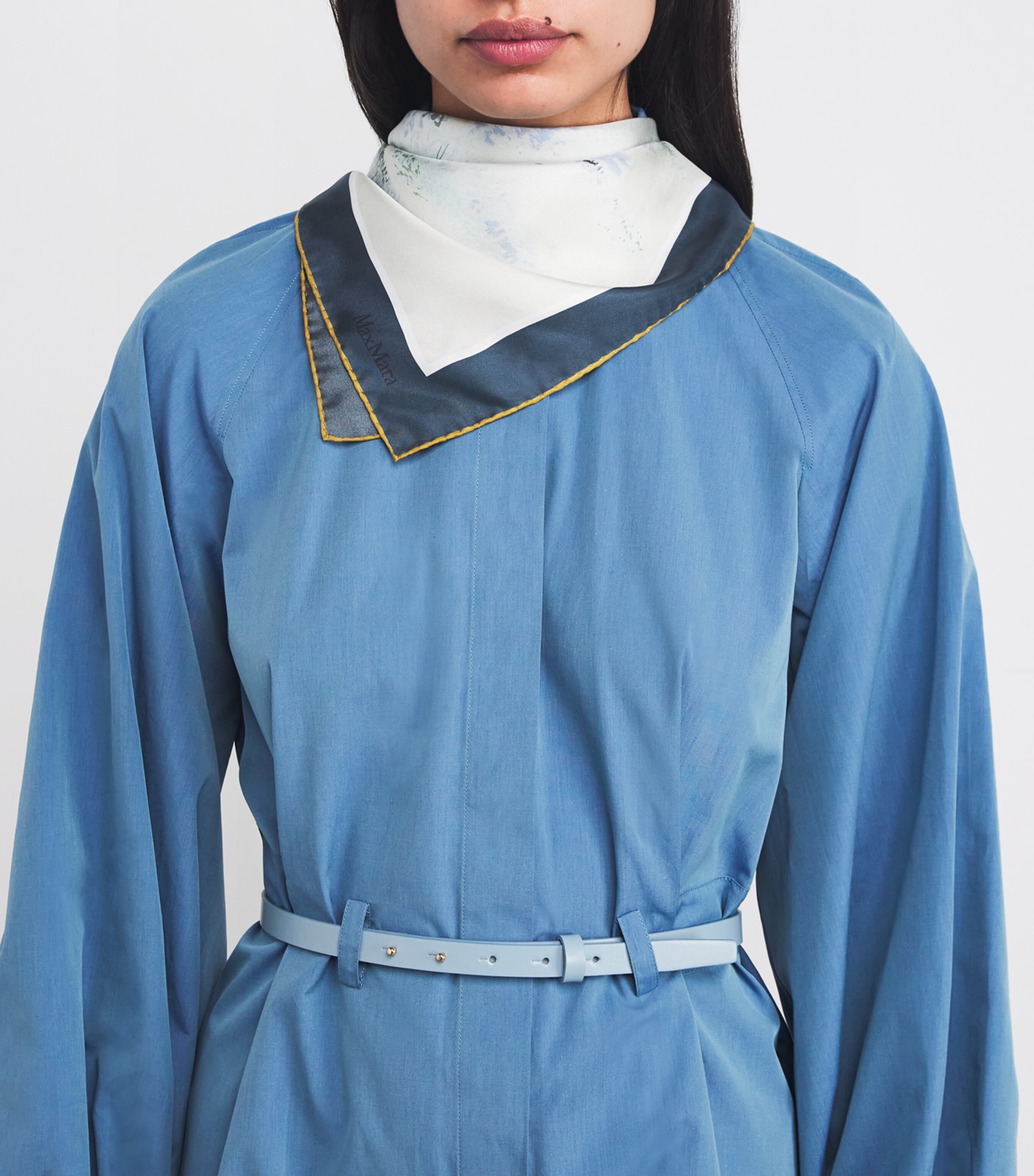 Silk Scarf LIGHT BLUE Image 3