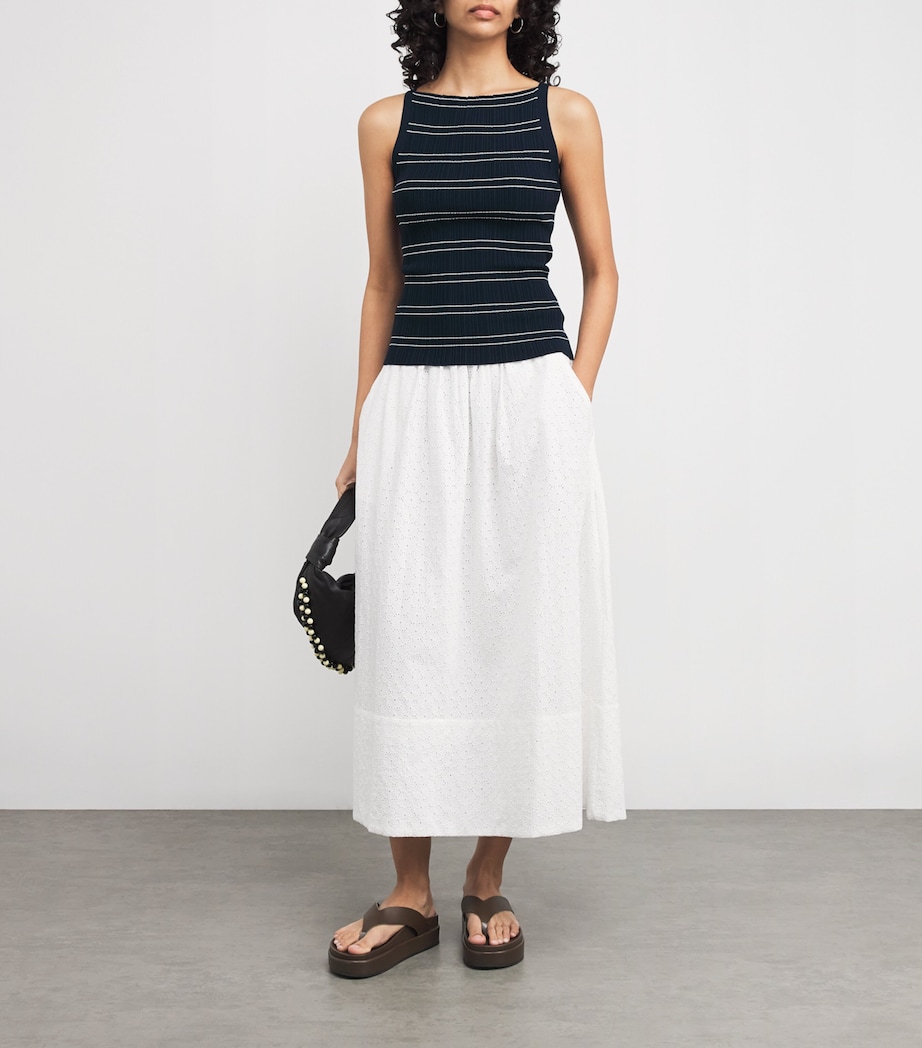 Stripe Yuelia Tank Top DARK INKBLUE/WHITE Image 2