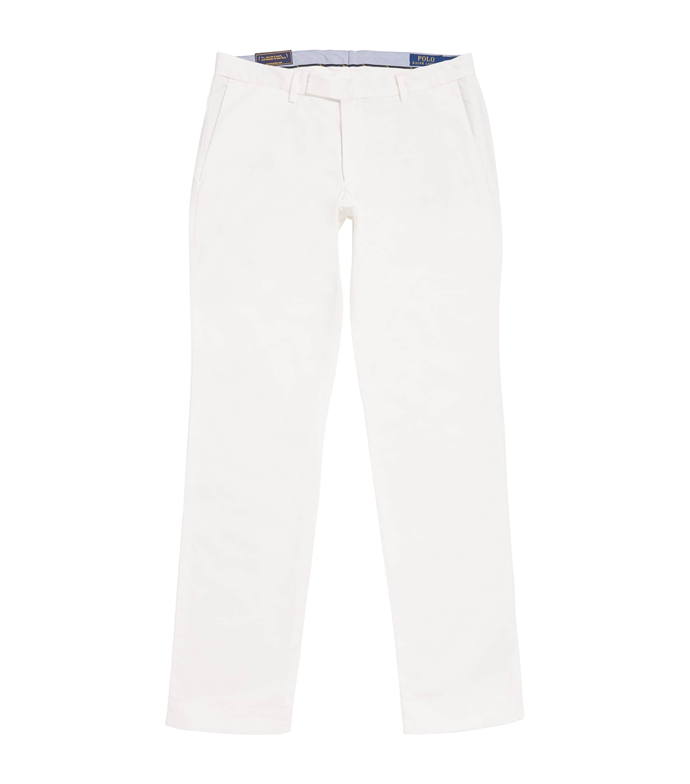 Polo Ralph Lauren Mens Stretch-Cotton Straight-Fit Chinos White Image 1