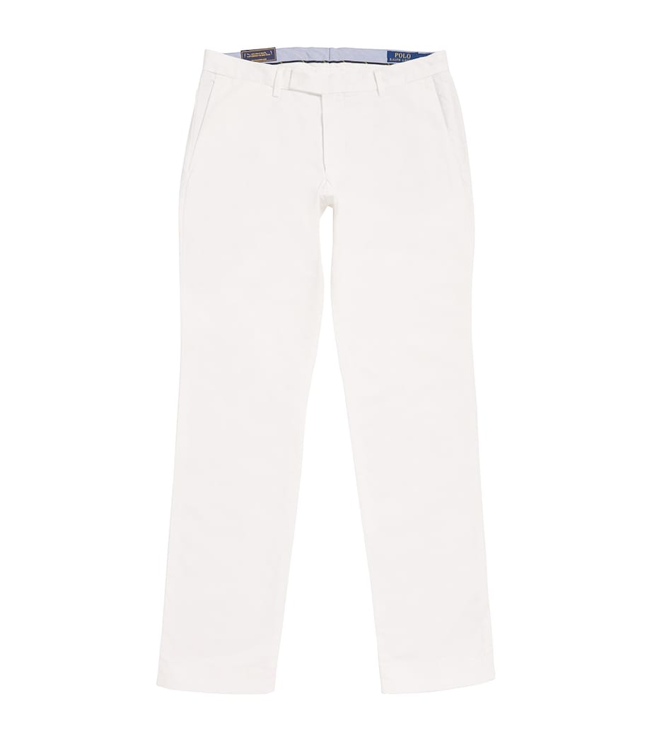 Polo Ralph Lauren Mens Stretch-Cotton Straight-Fit Chinos White Image 1