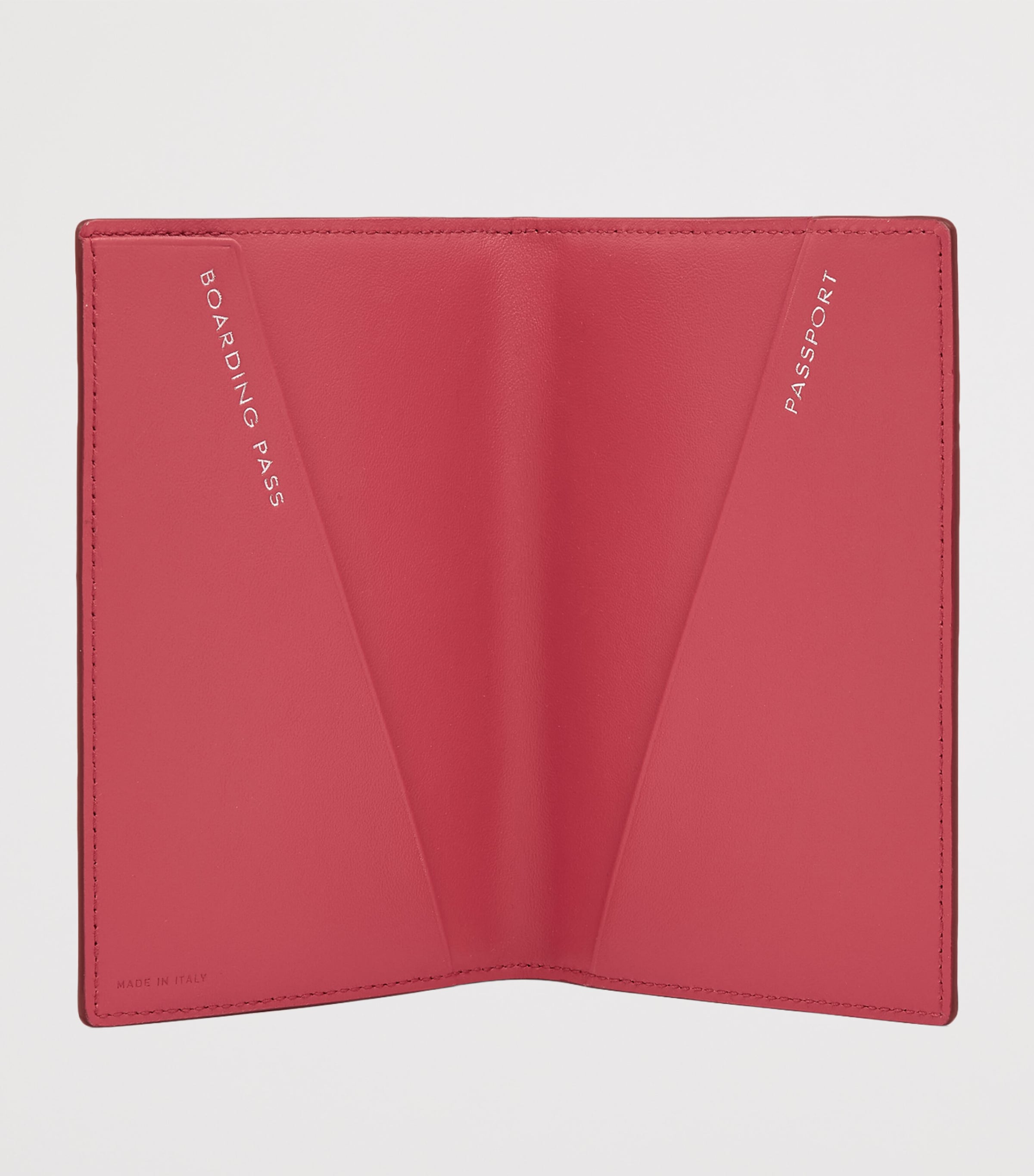 Panama Leather Passport Holder RASPBERRY Image 2