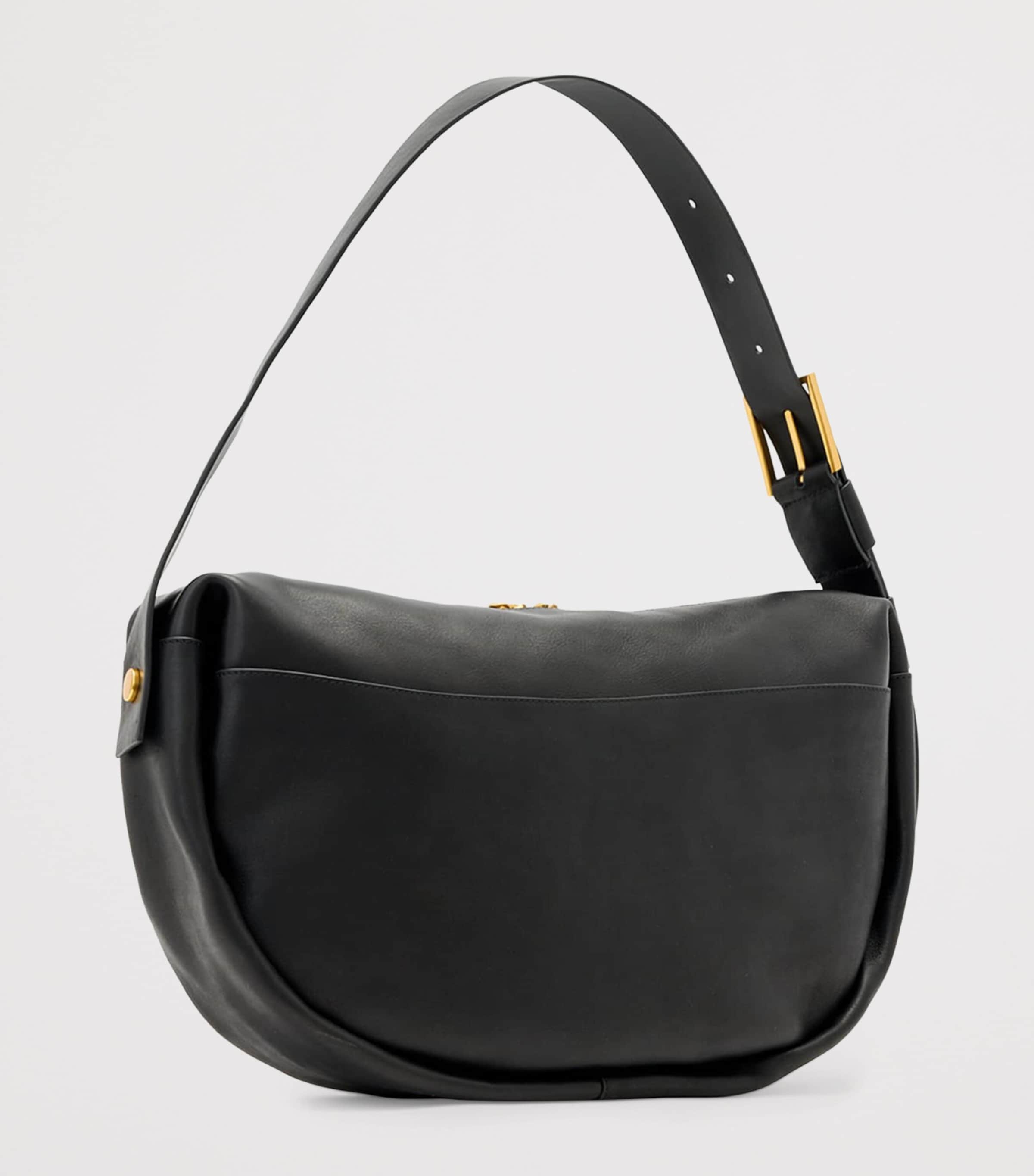 Leather Noemie Shoulder Bag BLACK Image 4