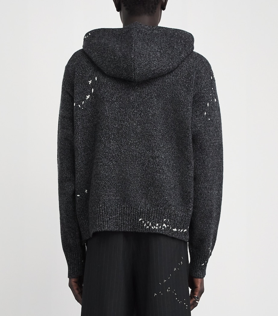 DOMREBEL Mens Wool-Blend Renegade Hoodie Charcoal Image 5