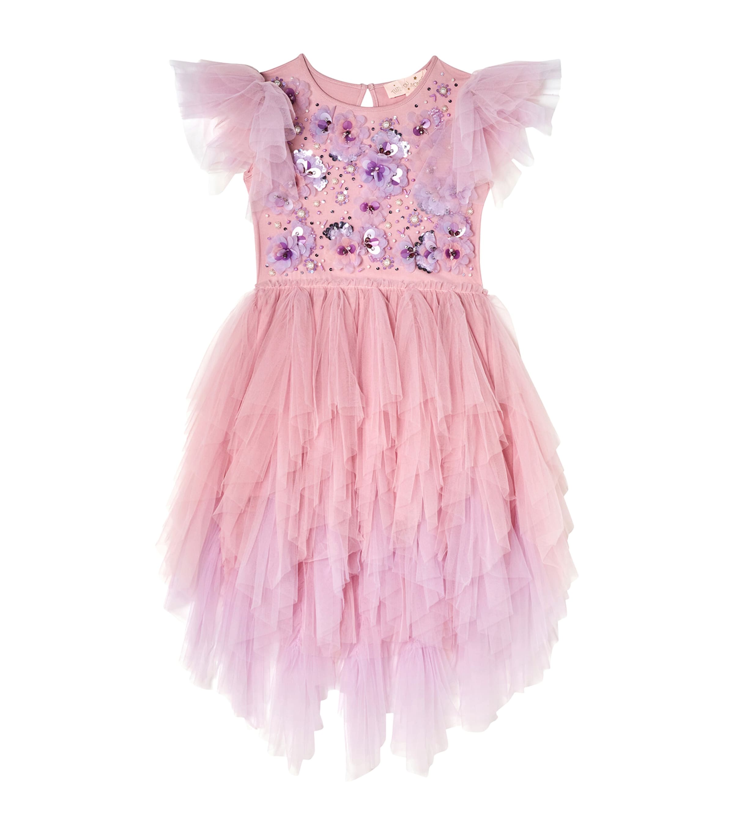 Tutu Du Monde Tulle Sparkle In Bloom Dress (2-12 Years) Diamond Blue Mix Image 1