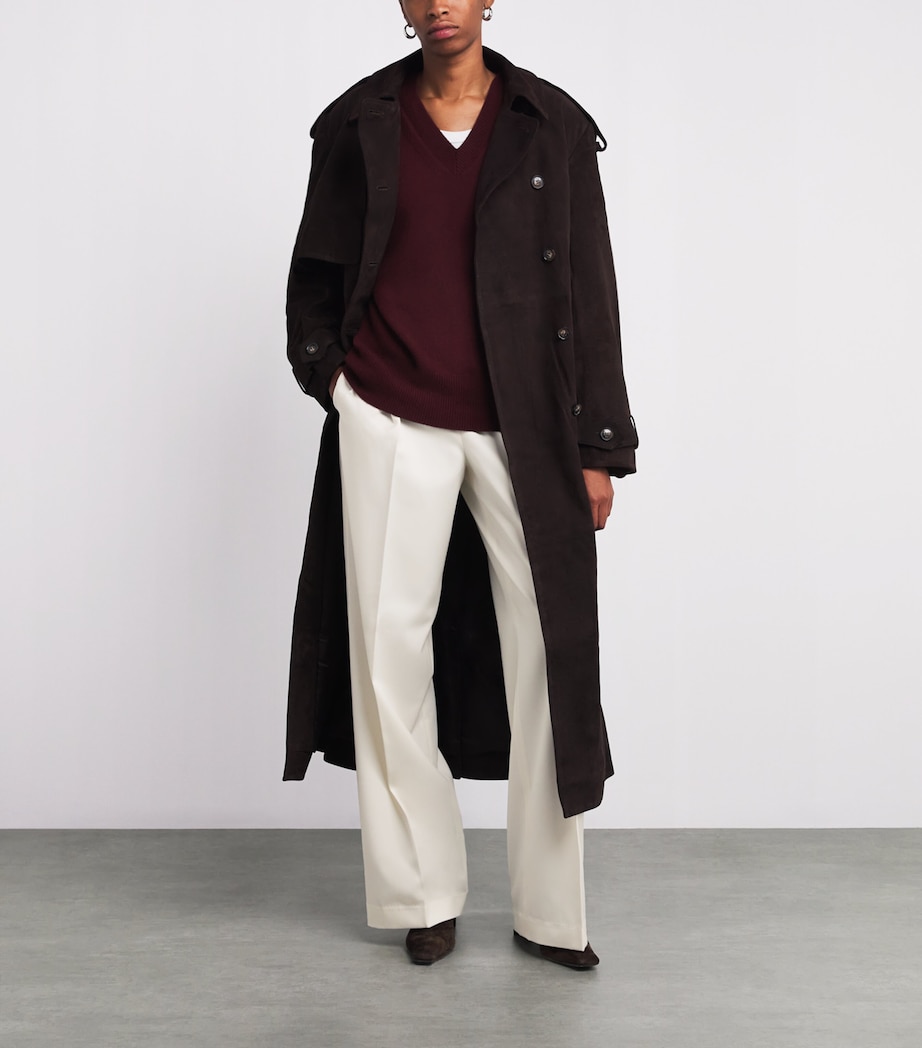 Wool-Blend Wide-Leg Trousers OFF WHITE-112 Image 2