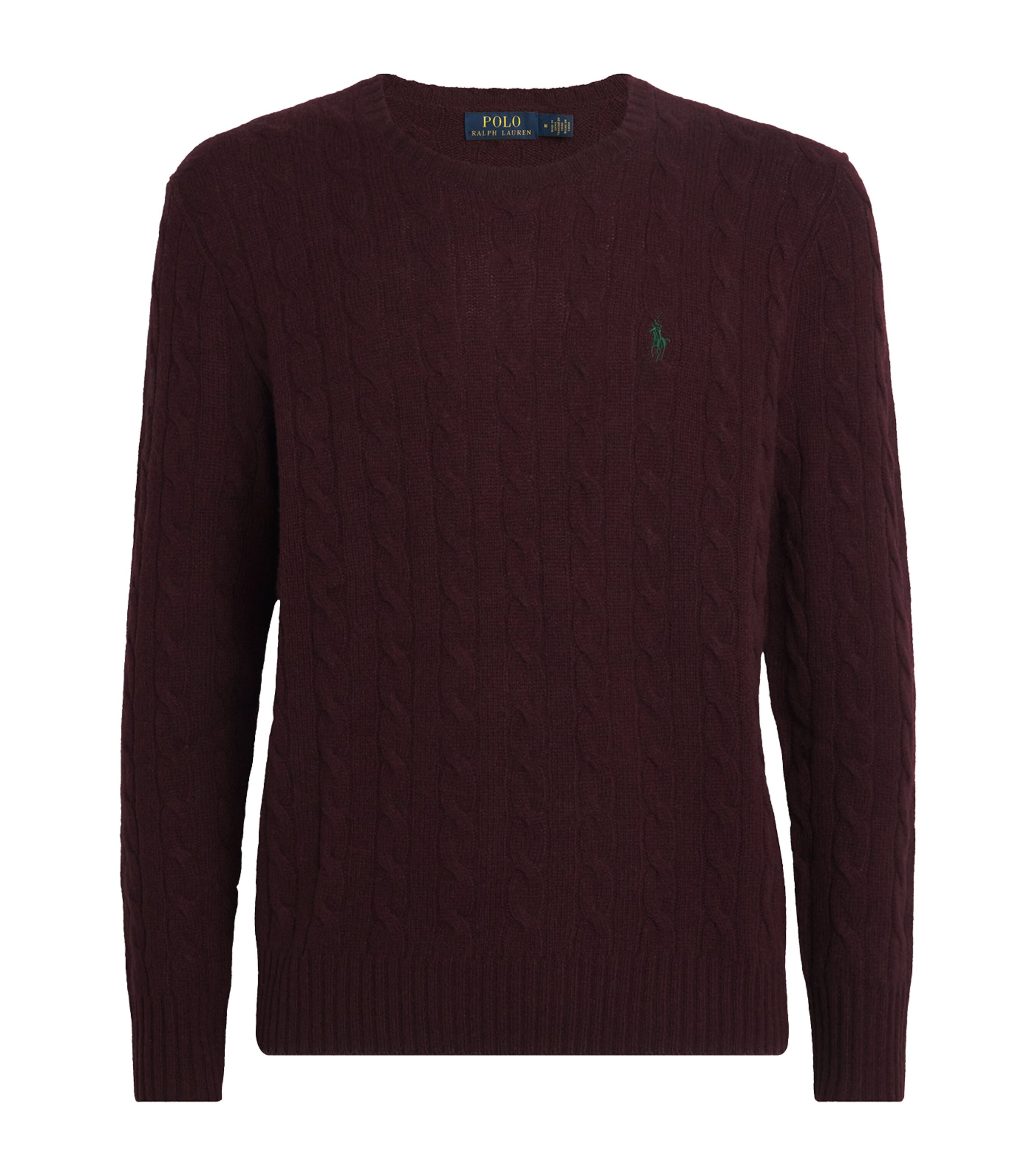 Polo Ralph Lauren Red Wool-Cashmere Cable-Knit Sweater | Harrods US