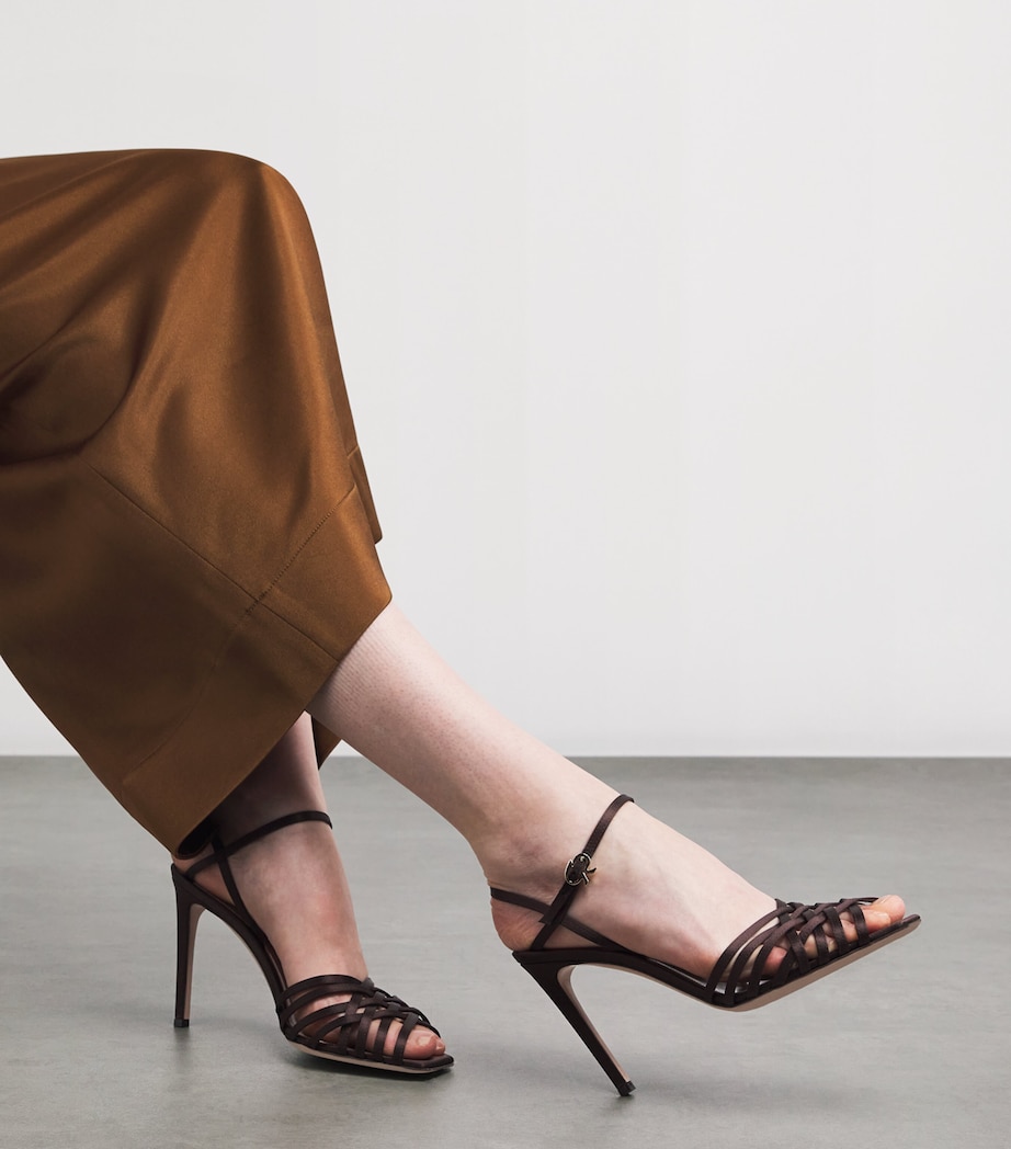 Gianvito Rossi Kerry Heeled Sandals 95 Dark Brown Image 2
