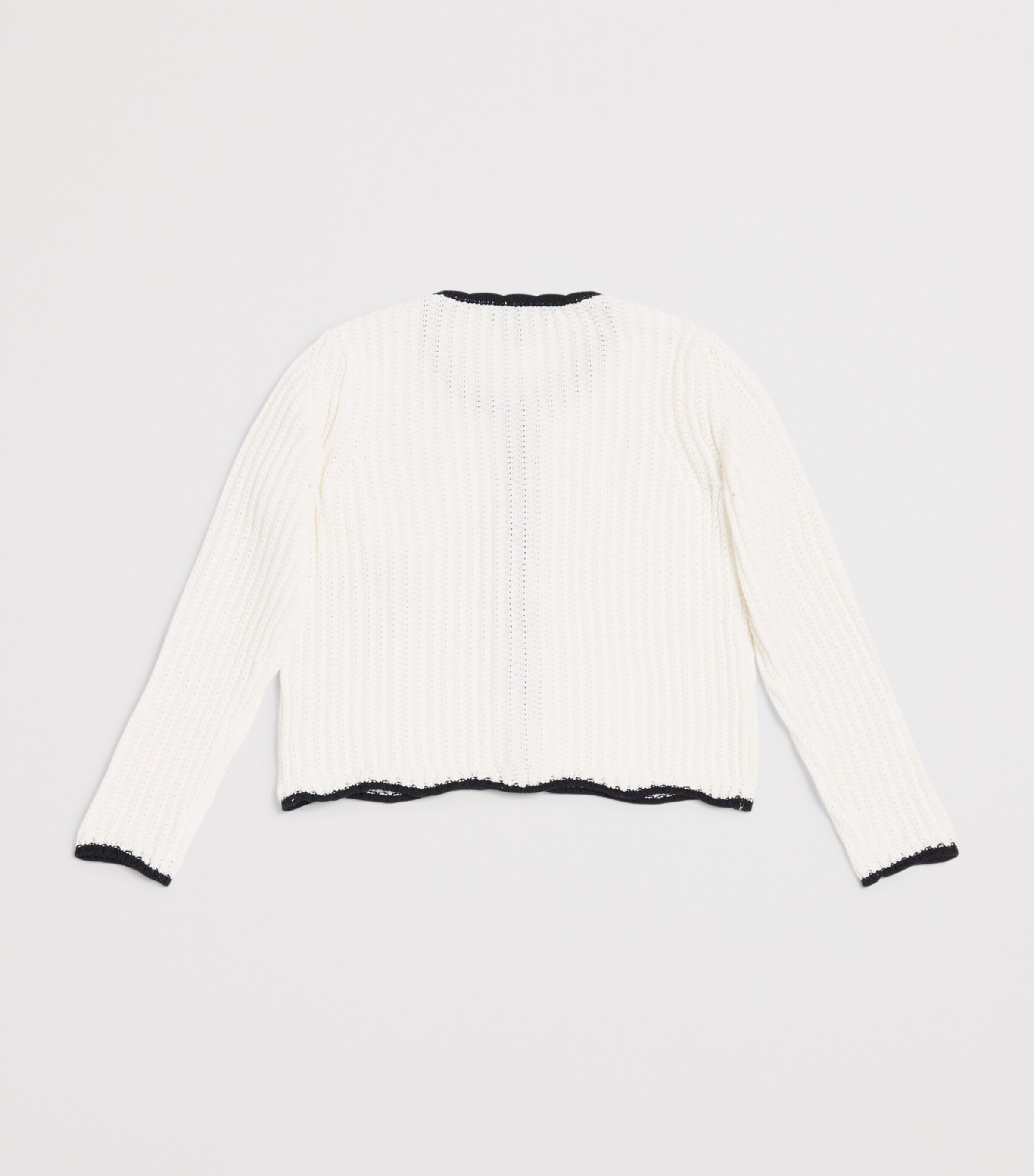 Emporio Armani Kids Cotton Knit Cardigan (4-14 Years) Off White Image 2