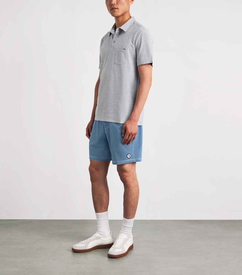 VUORI Mens 7'' Lined Kore Shorts Bea Blue Sea Washed Image 2