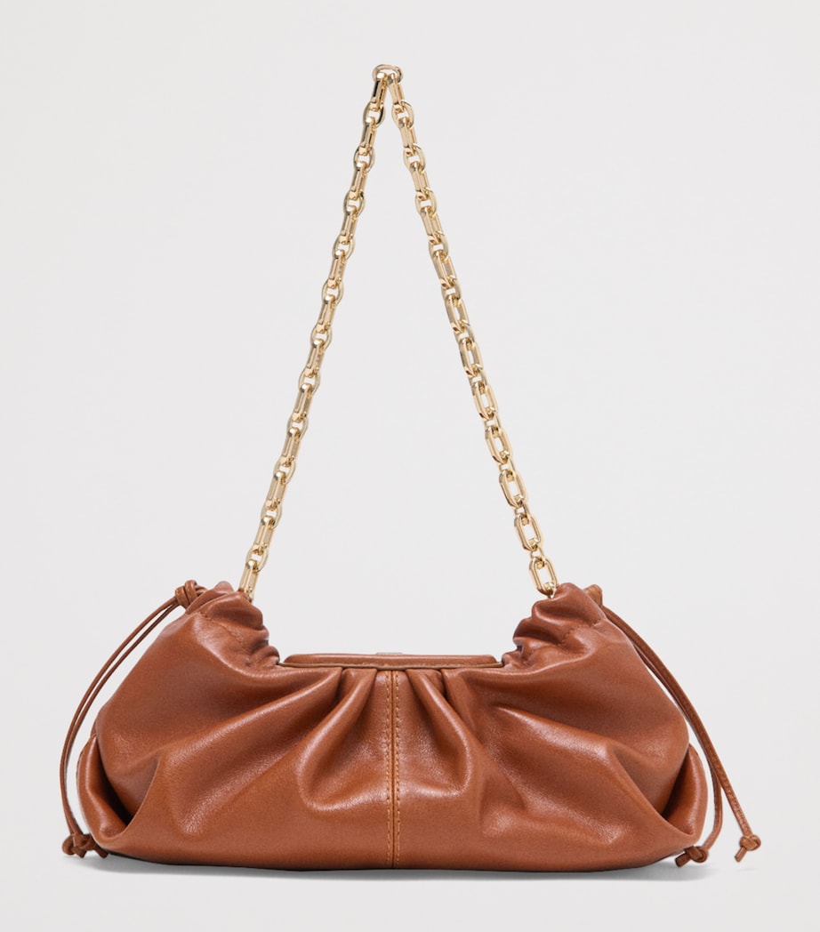 Maje Leather Milpli Clutch Bag Tobacco Image 3