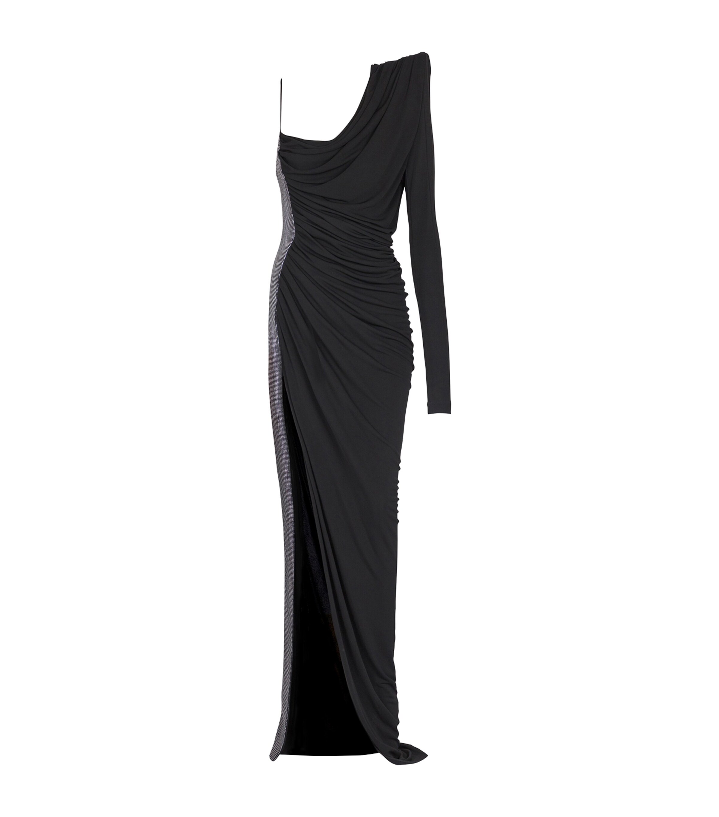 Asymmetric Draped Maxi Dress EAC NOIR/ARGENT Image 1