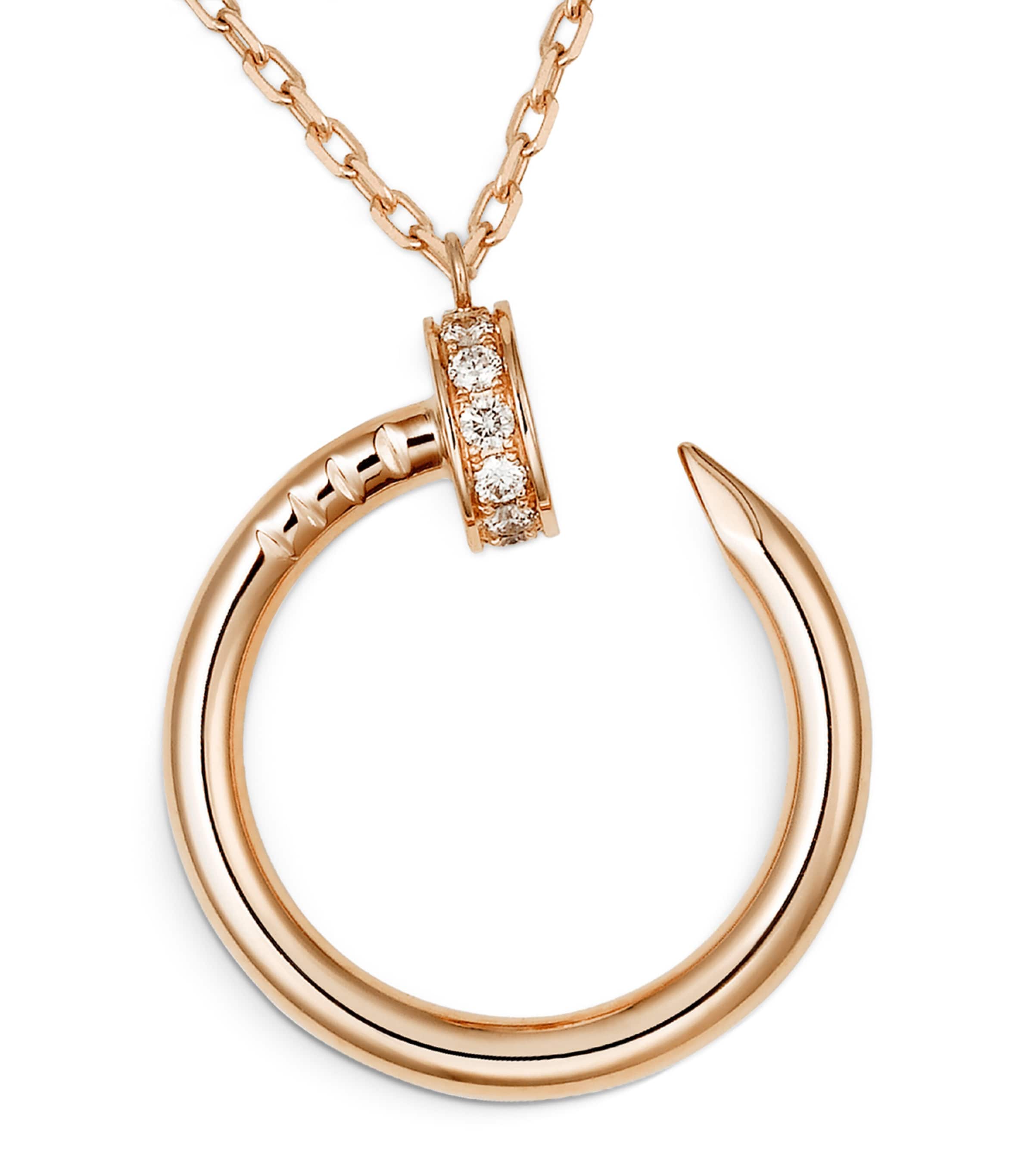 Rose Gold and Pavé Diamond Juste un Clou Necklace ROSE GOLD Image 2