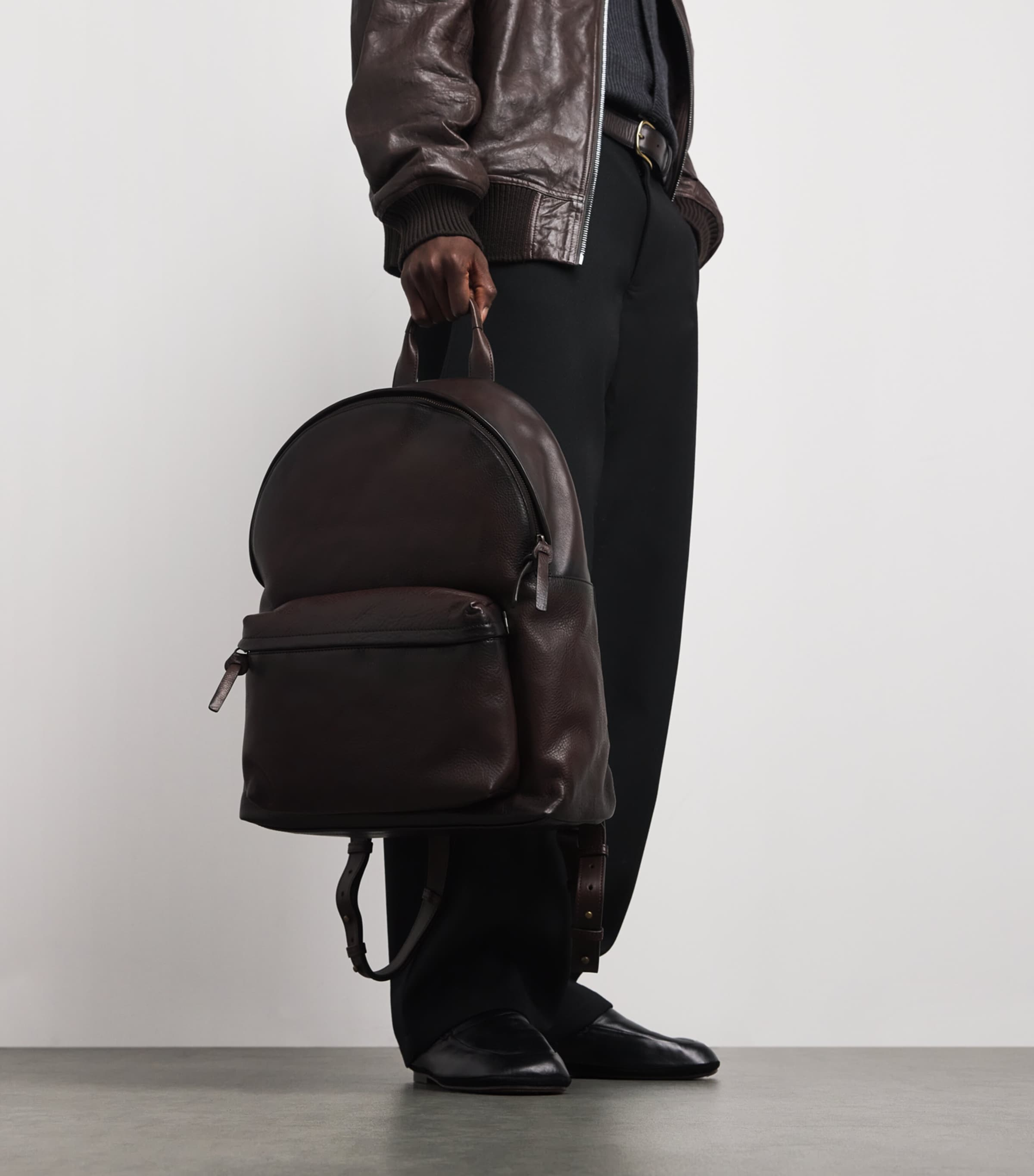Officine Creative Leather Pack Backpack Testa Di Moro Image 4